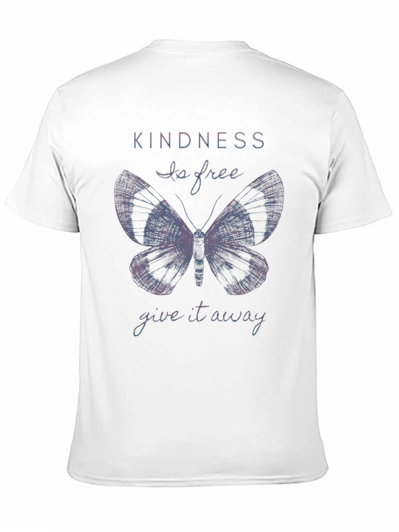 Kindness Butterfly Graphic Tee - Soft Black Cotton Shirt
