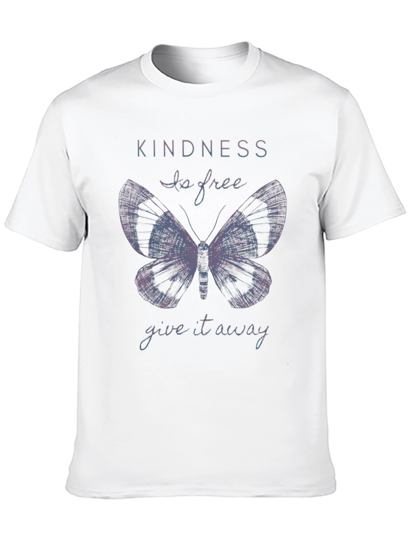 Kindness Butterfly Graphic Tee - Soft Black Cotton Shirt