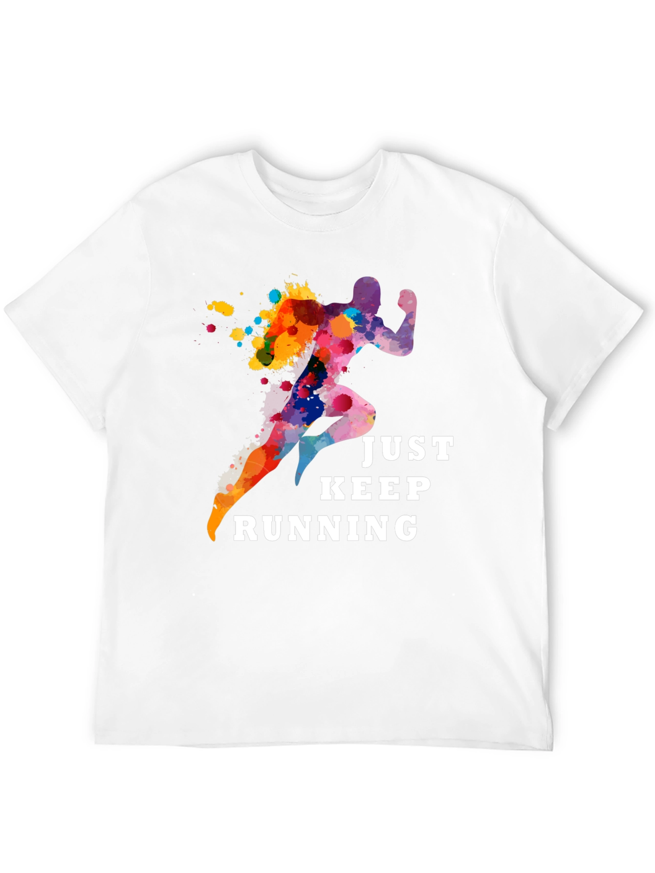 Just Keep Running Graphic Tee - Black