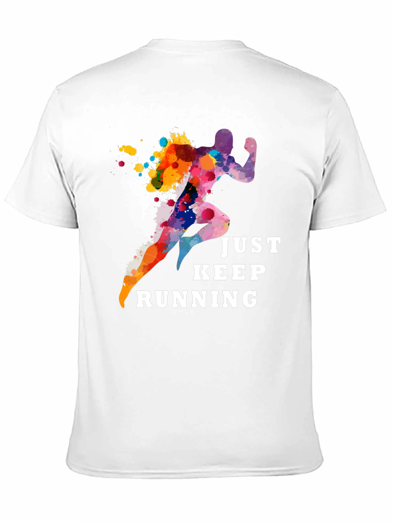Just Keep Running Graphic Tee - Black