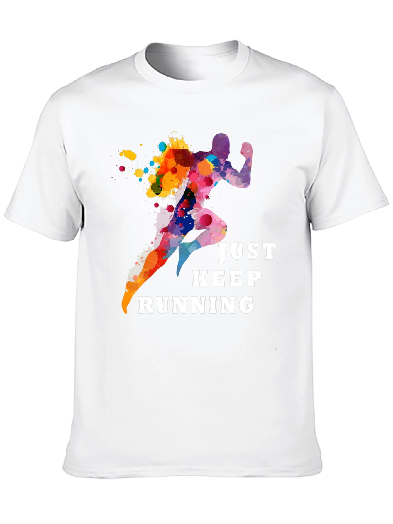 Just Keep Running Graphic Tee - Black