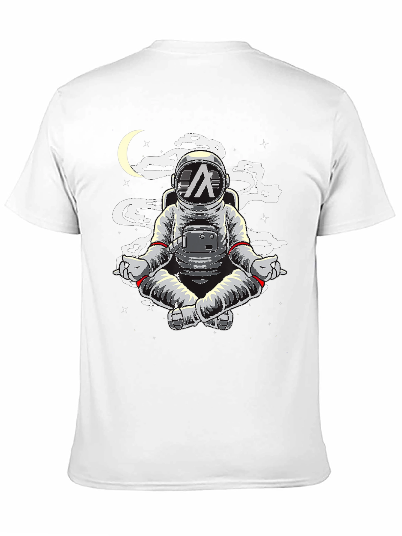 Astronaut Meditating T-Shirt - Space Yoga Black Tee