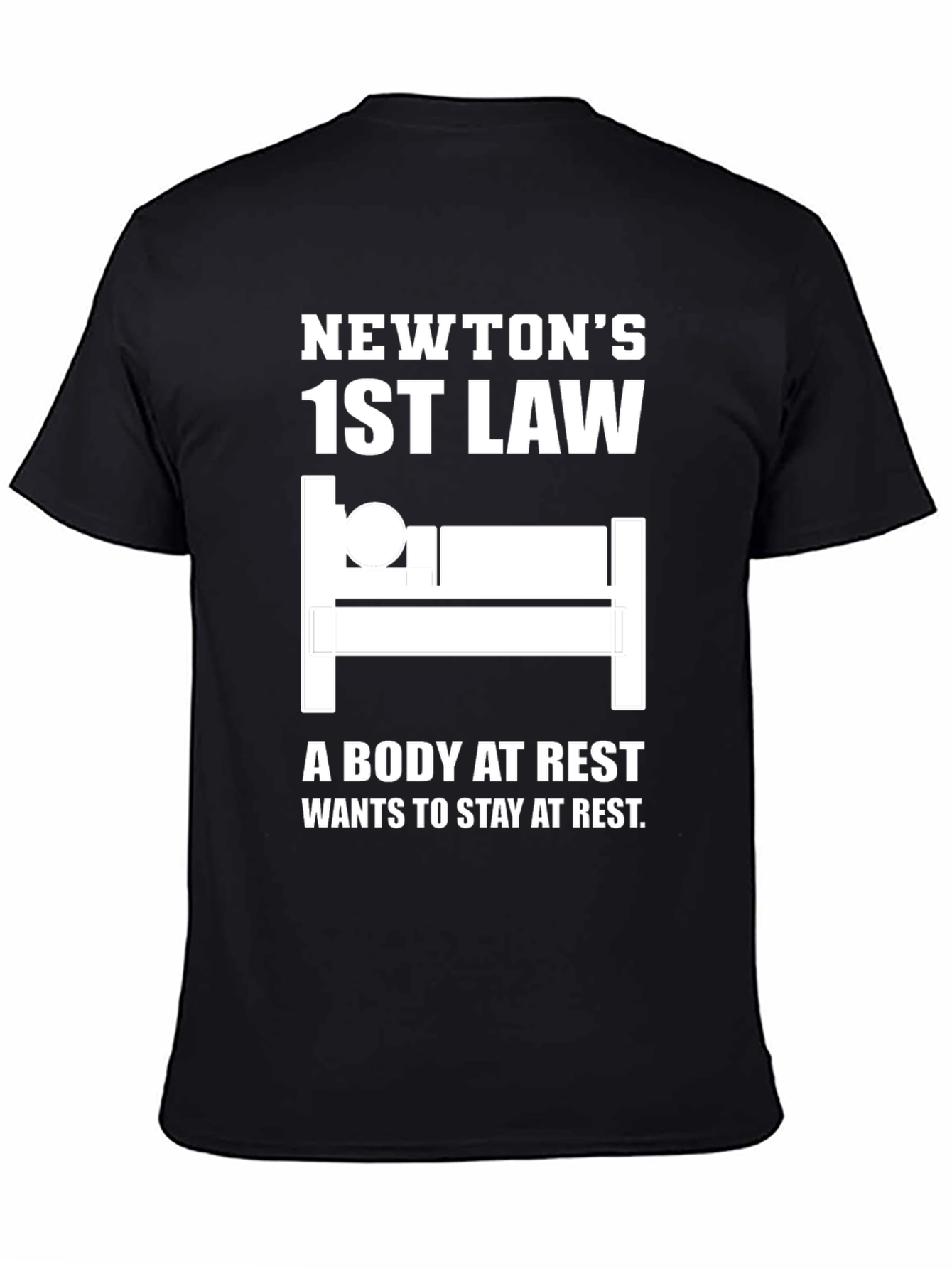 Newtons 1st Law Black T-Shirt