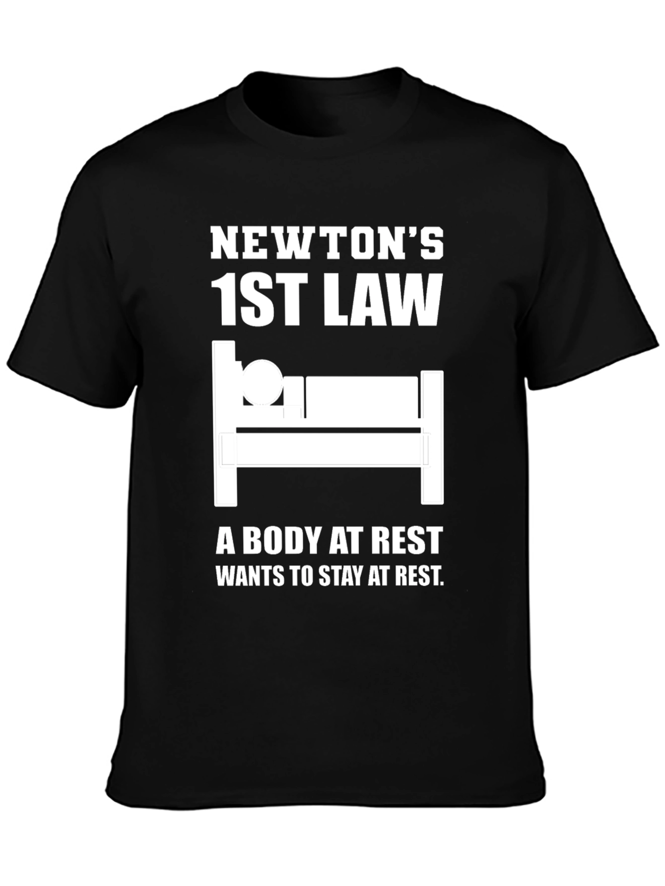 Newtons 1st Law Black T-Shirt