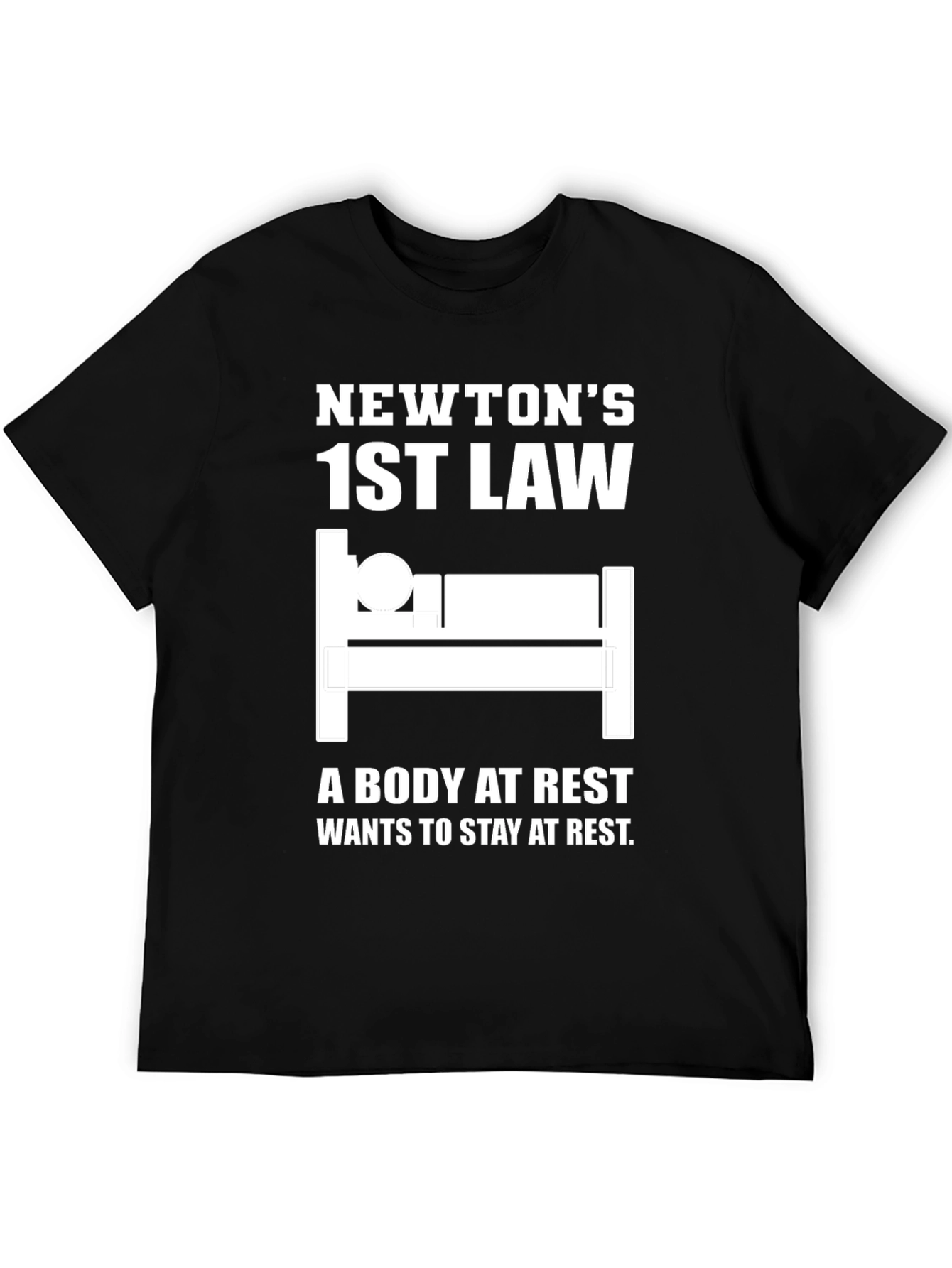 Newtons 1st Law Black T-Shirt