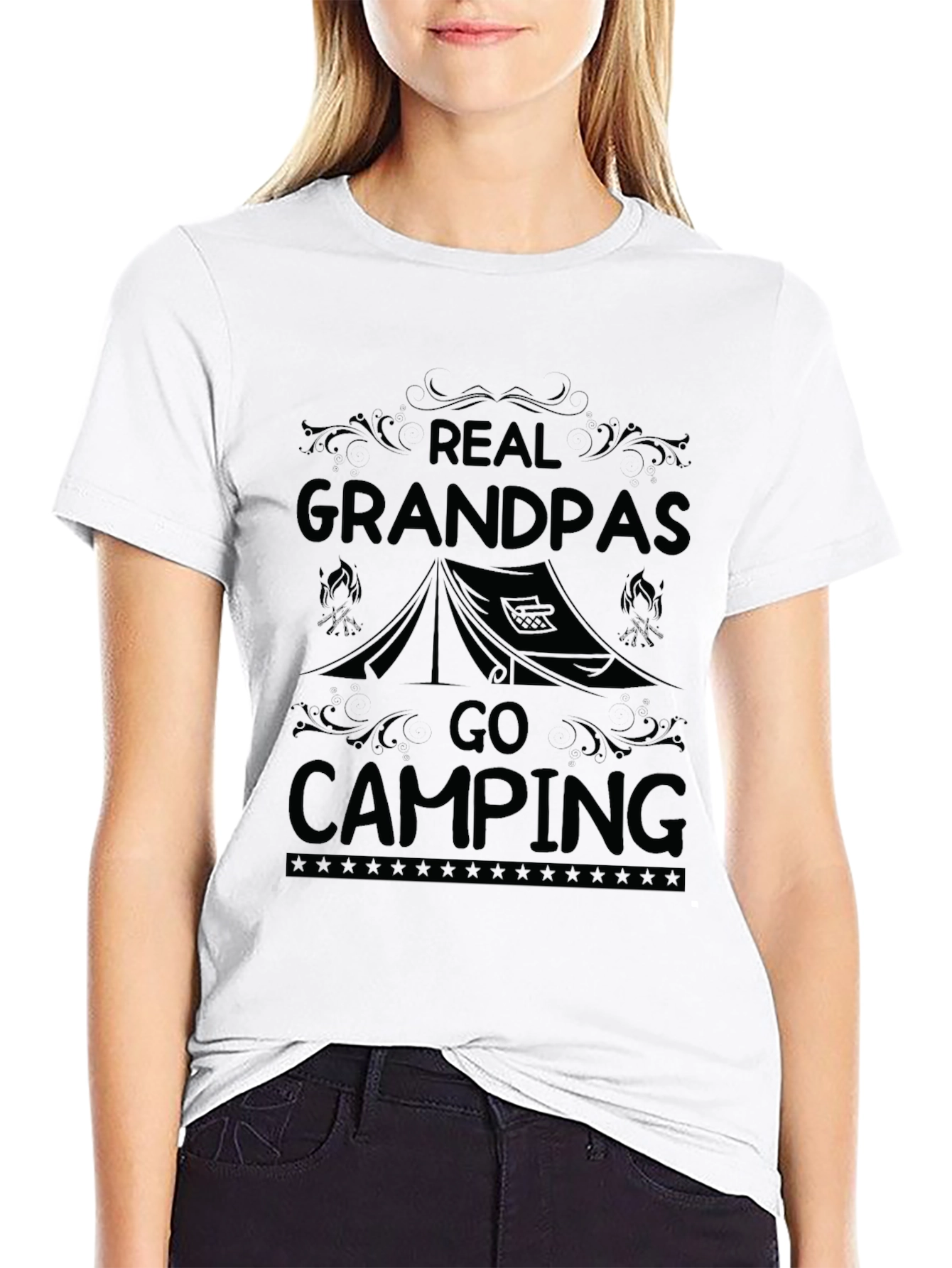 Real Grandpas Go Camping Graphic Tee