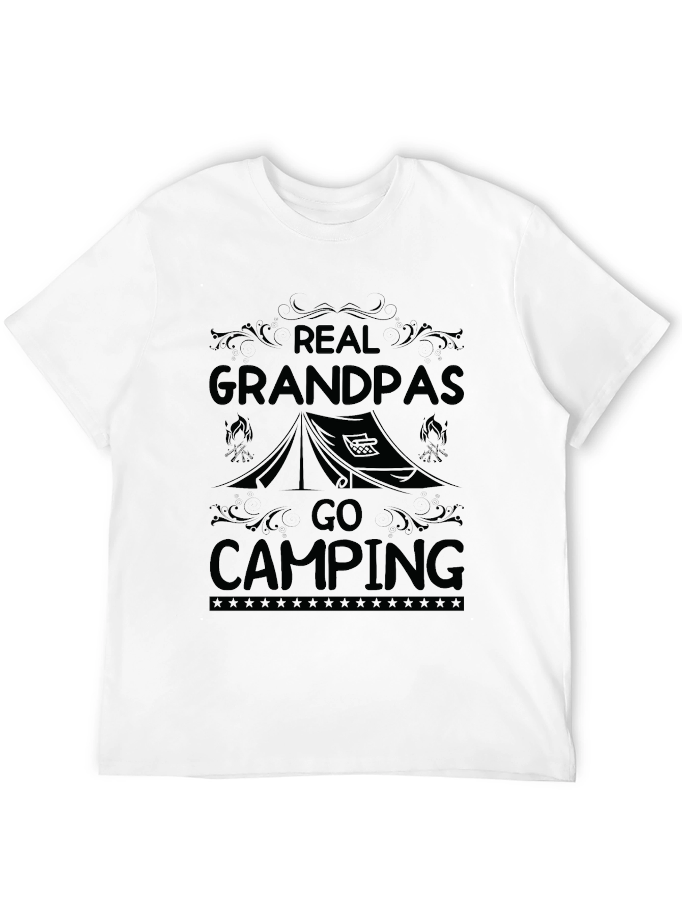 Real Grandpas Go Camping Graphic Tee