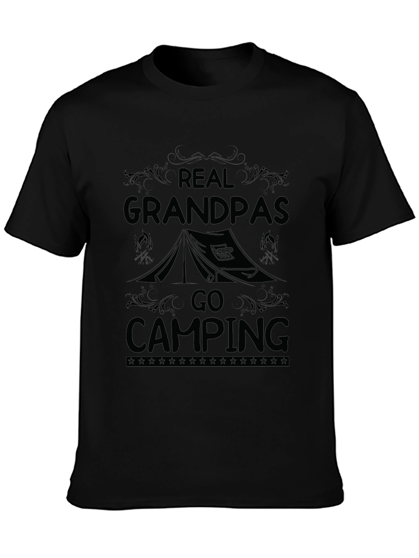 Real Grandpas Go Camping Graphic Tee