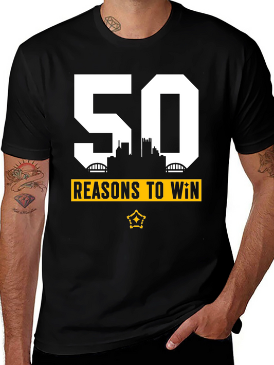 50 Reasons to Win T-Shirt - Pittsburgh Pride
