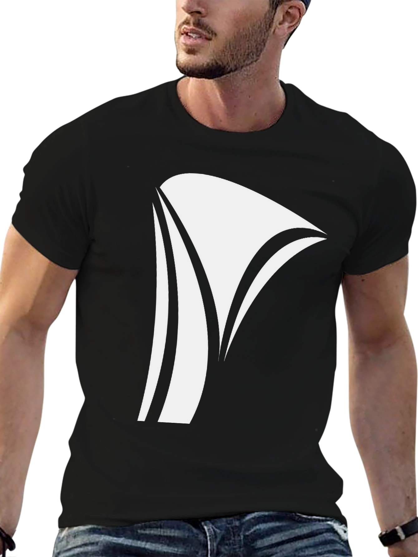 Bold Graphic Tee - Modern Sail Design