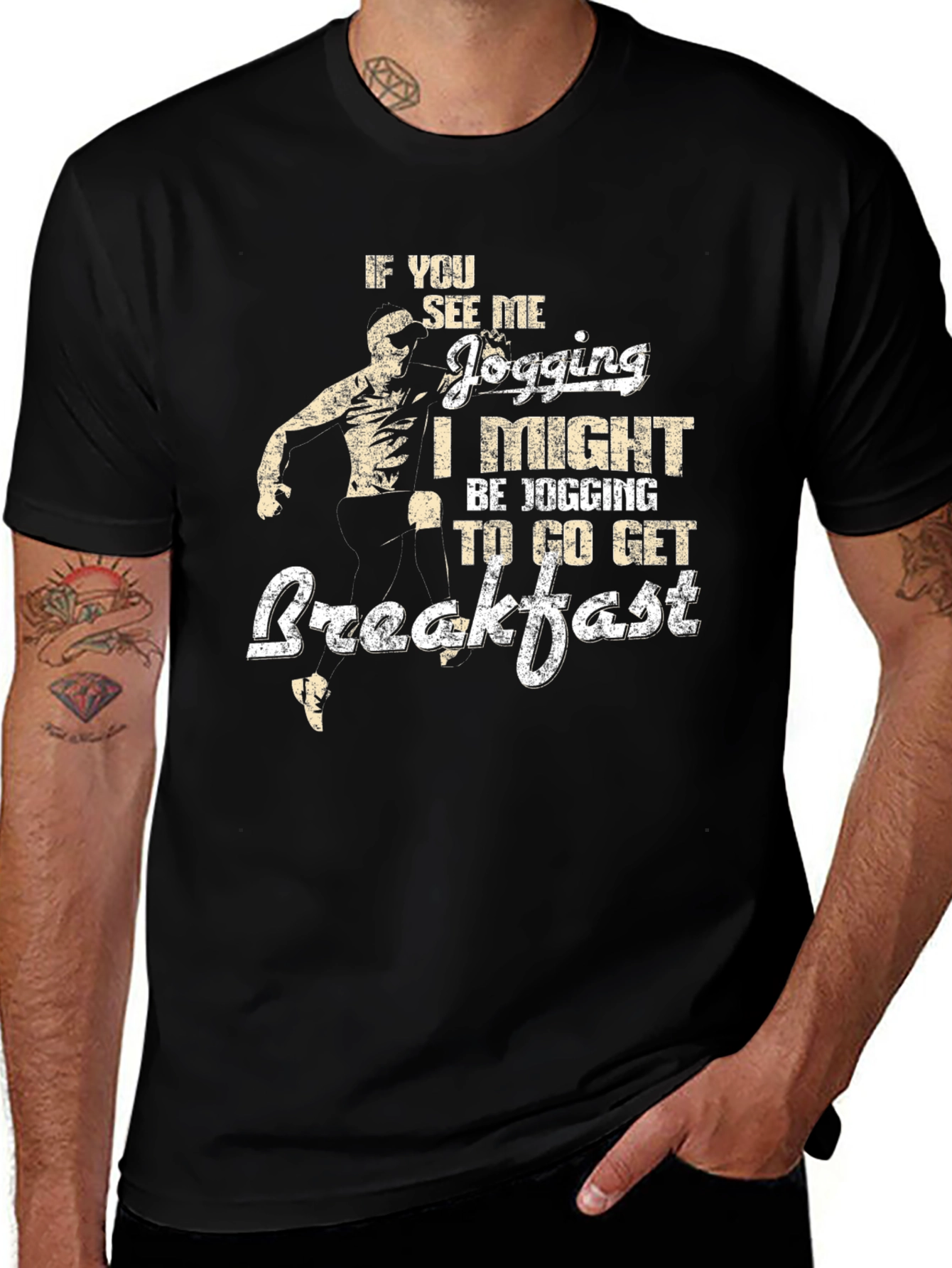 Funny Jogging Breakfast T-Shirt