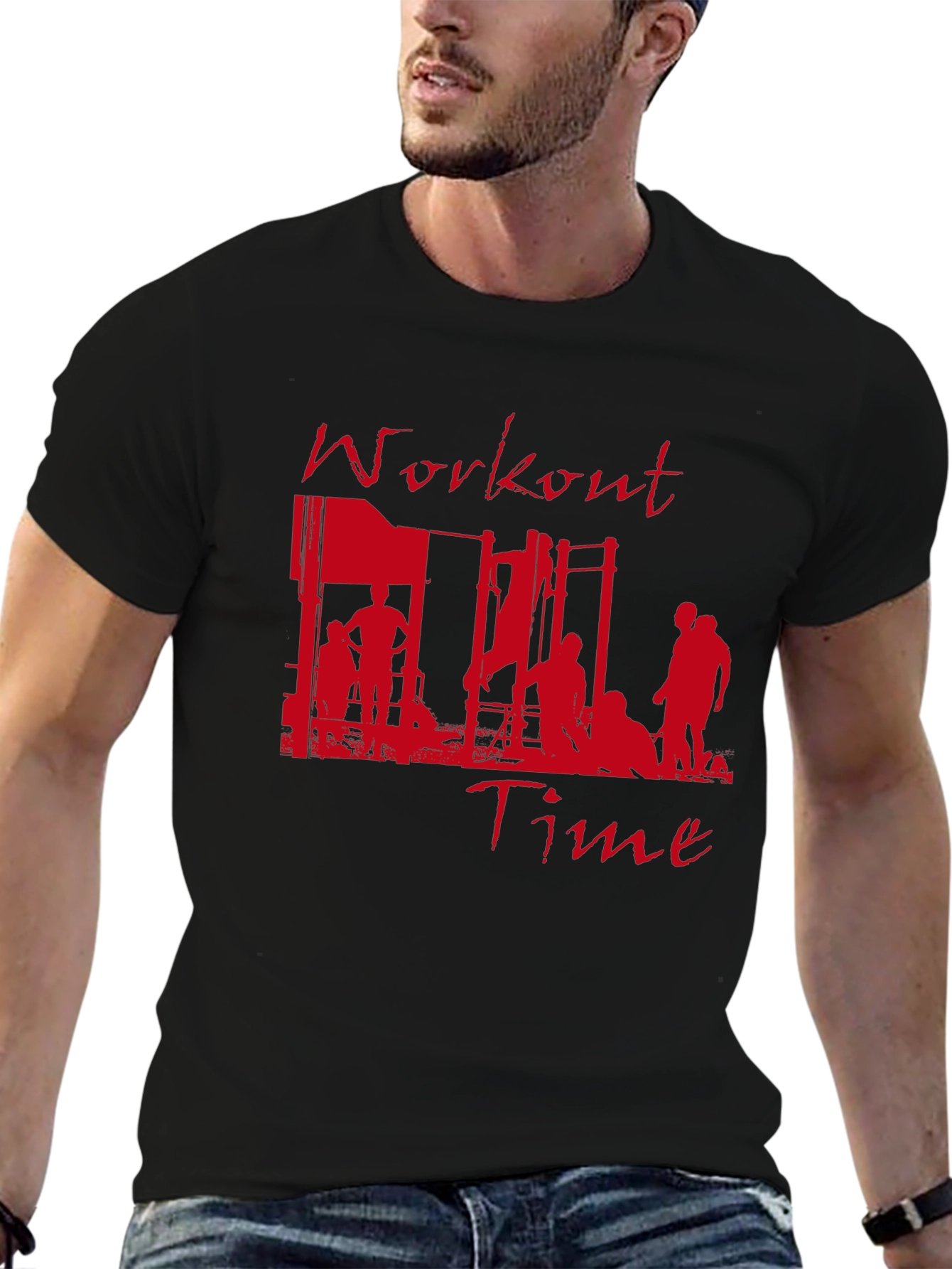 Workout Time Graphic Tee - Fitness Inspired T-Shirt