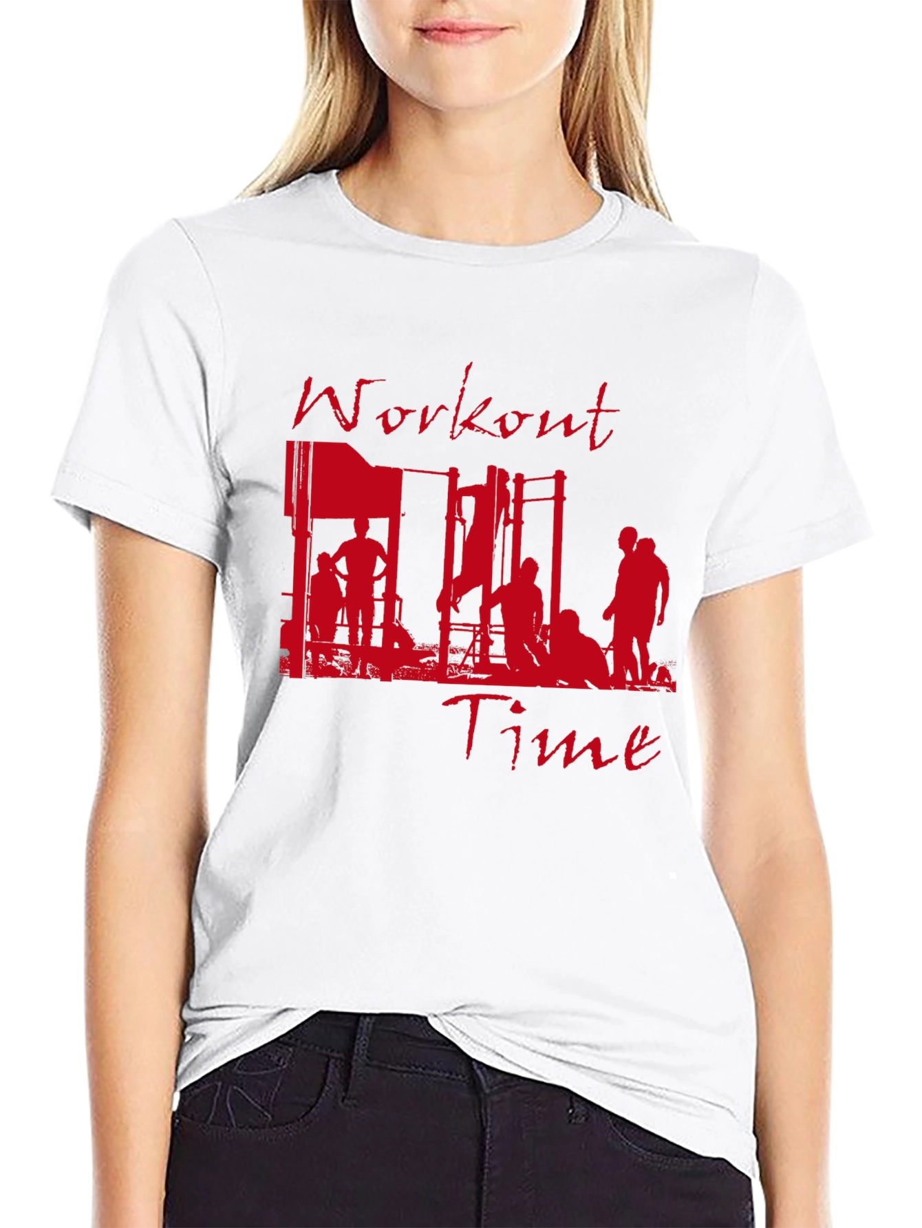 Workout Time Graphic Tee - Fitness Inspired T-Shirt