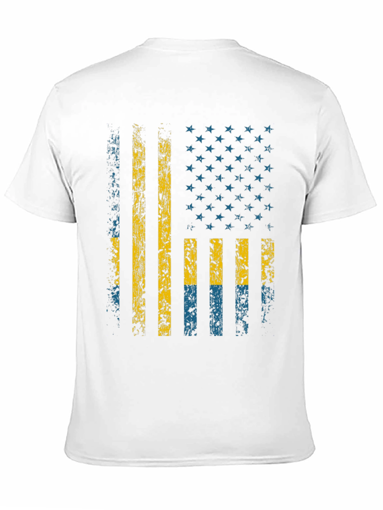 Distressed Swedish-American Flag Graphic Tee