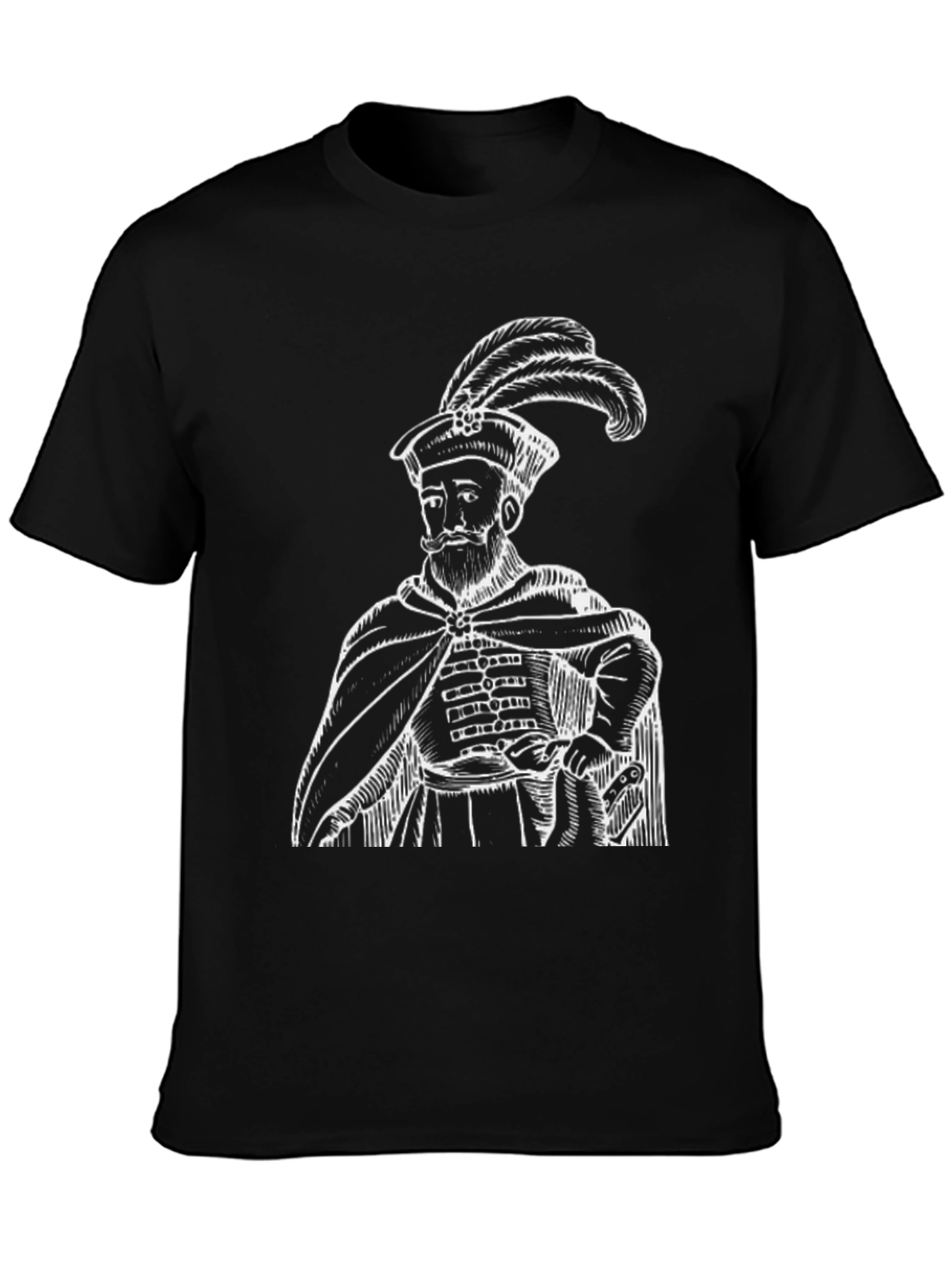 Historical Figure Graphic Tee - Black