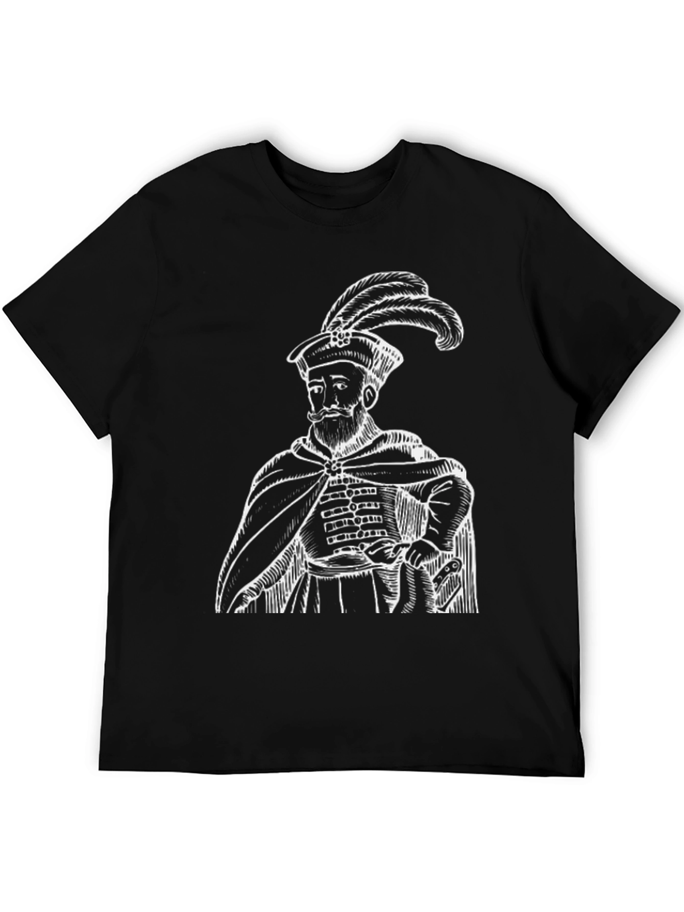 Historical Figure Graphic Tee - Black