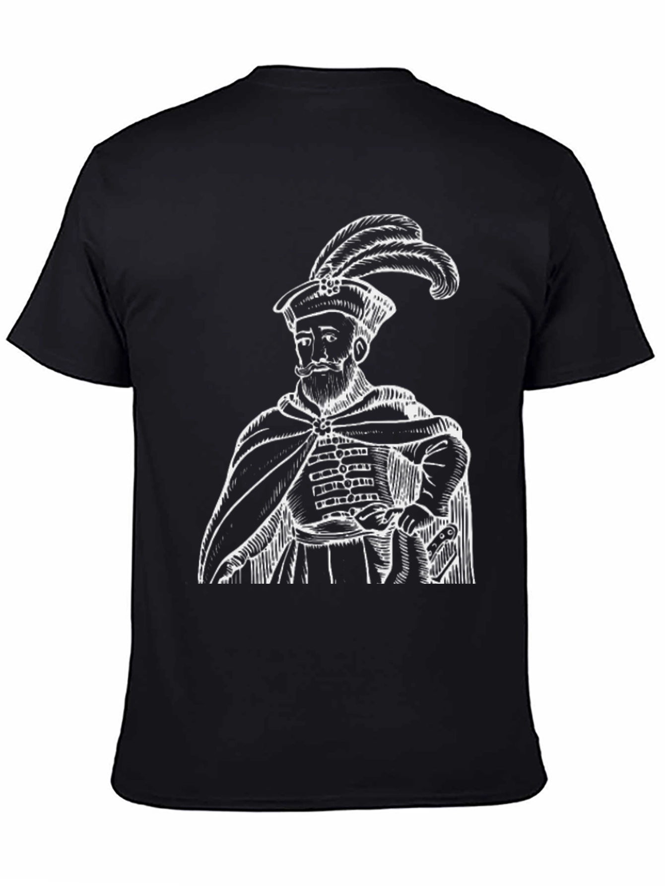 Historical Figure Graphic Tee - Black