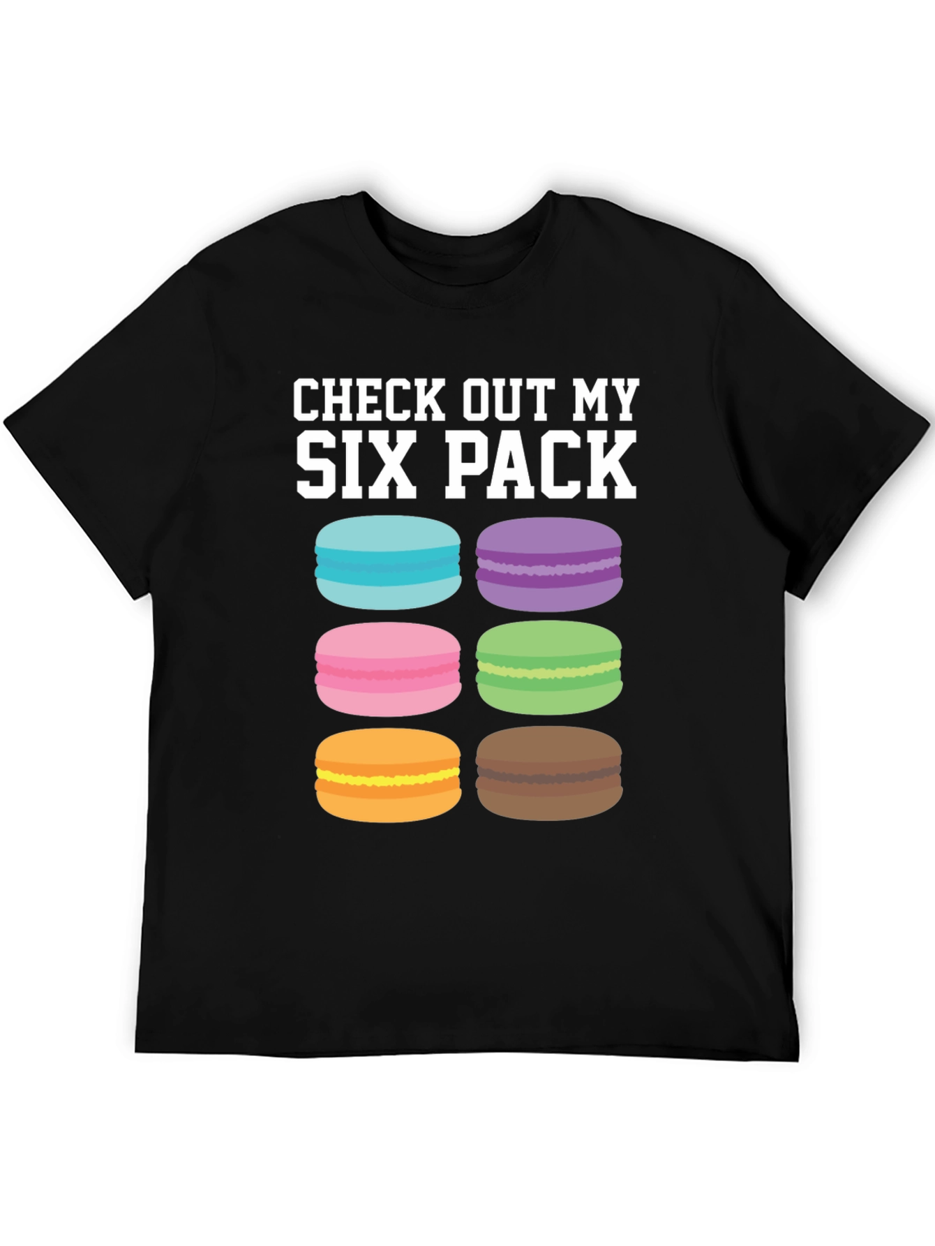 Funny Macaron Six Pack T-Shirt