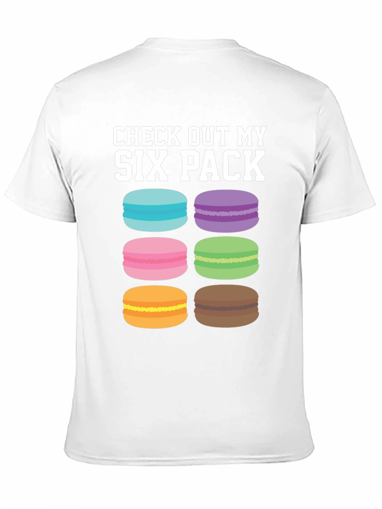 Funny Macaron Six Pack T-Shirt