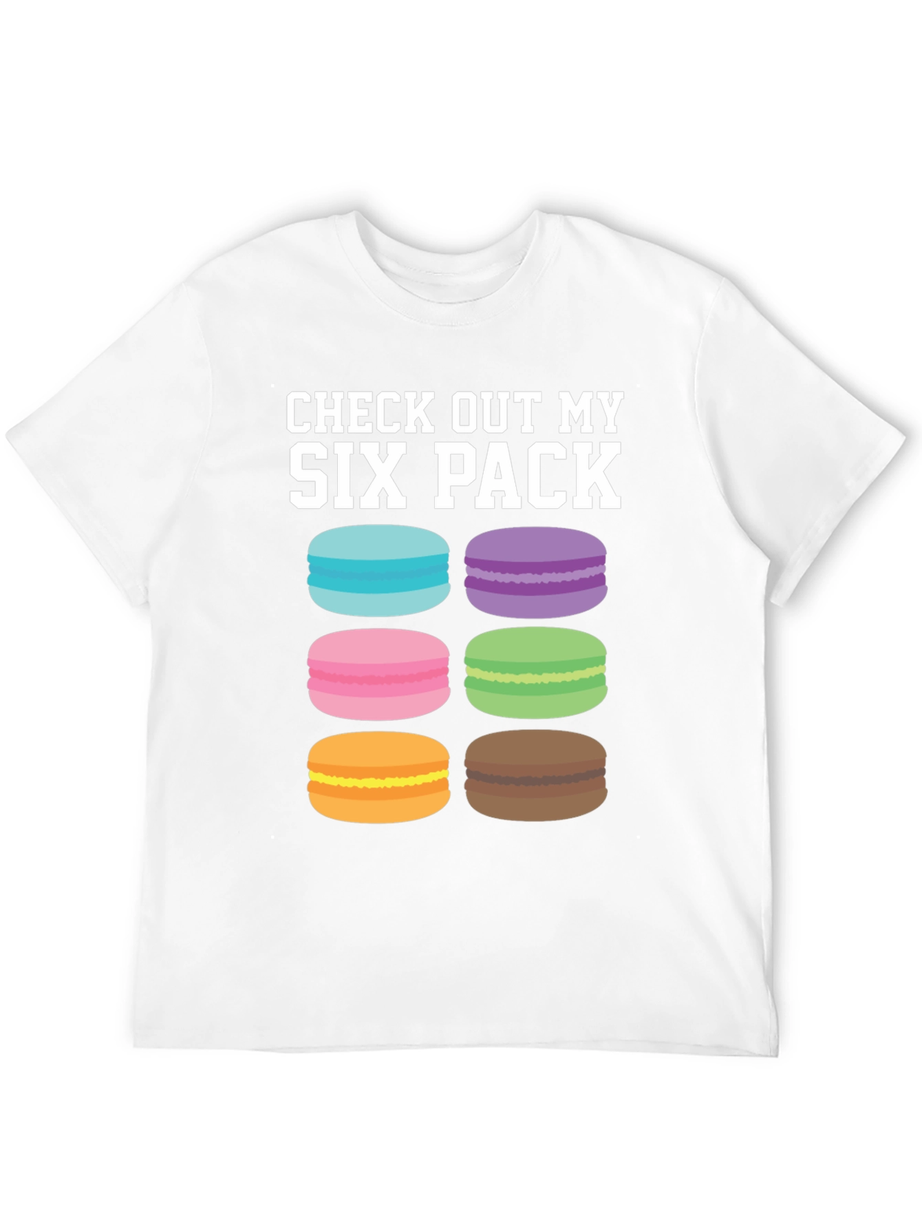 Funny Macaron Six Pack T-Shirt