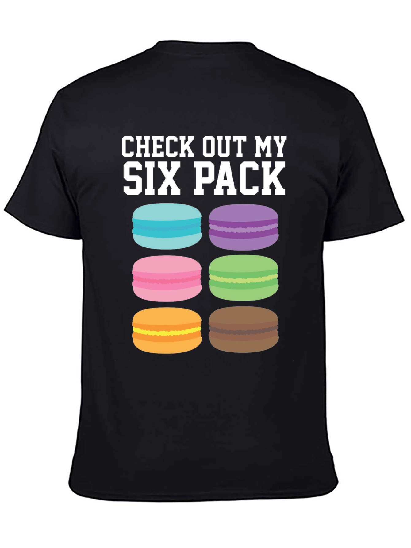 Funny Macaron Six Pack T-Shirt