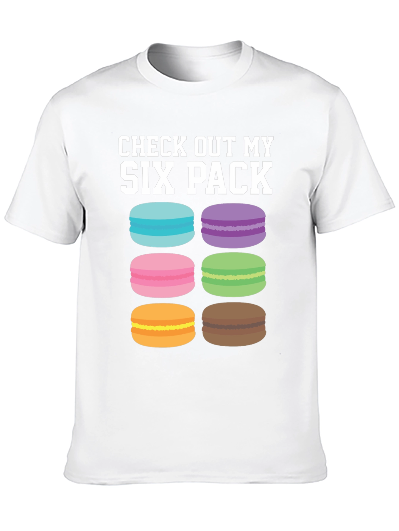 Funny Macaron Six Pack T-Shirt