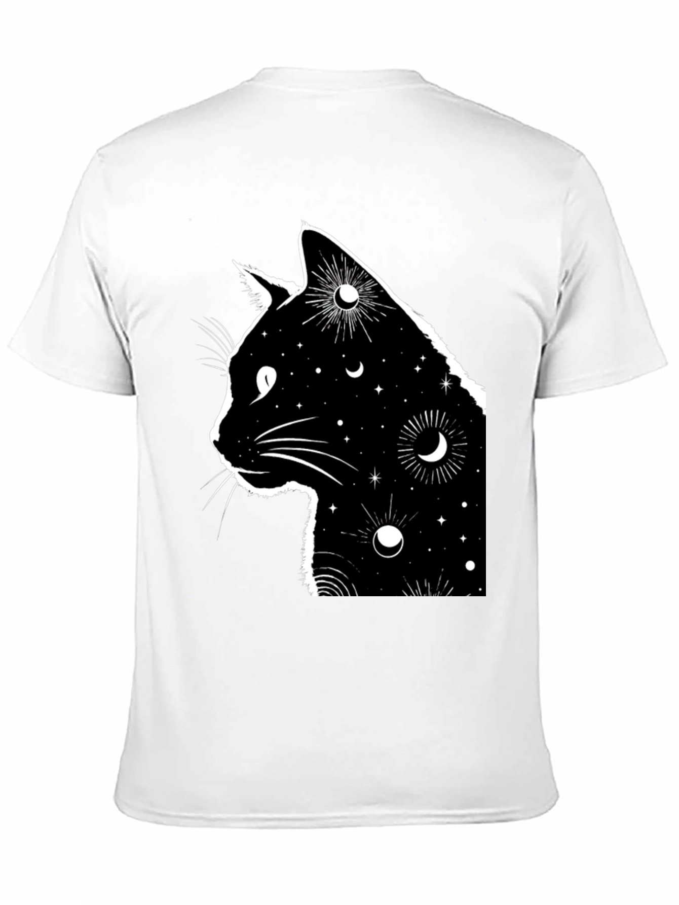 Celestial Cat T-Shirt - Black Graphic Tee