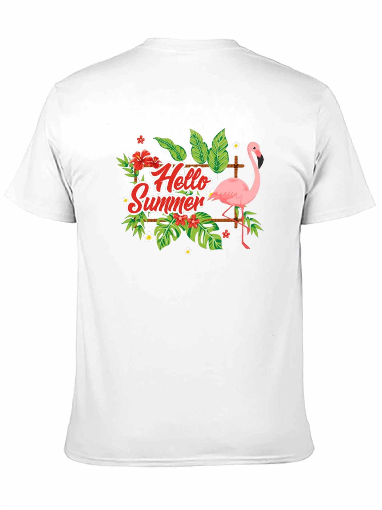 Hello Summer Flamingo Graphic T-Shirt