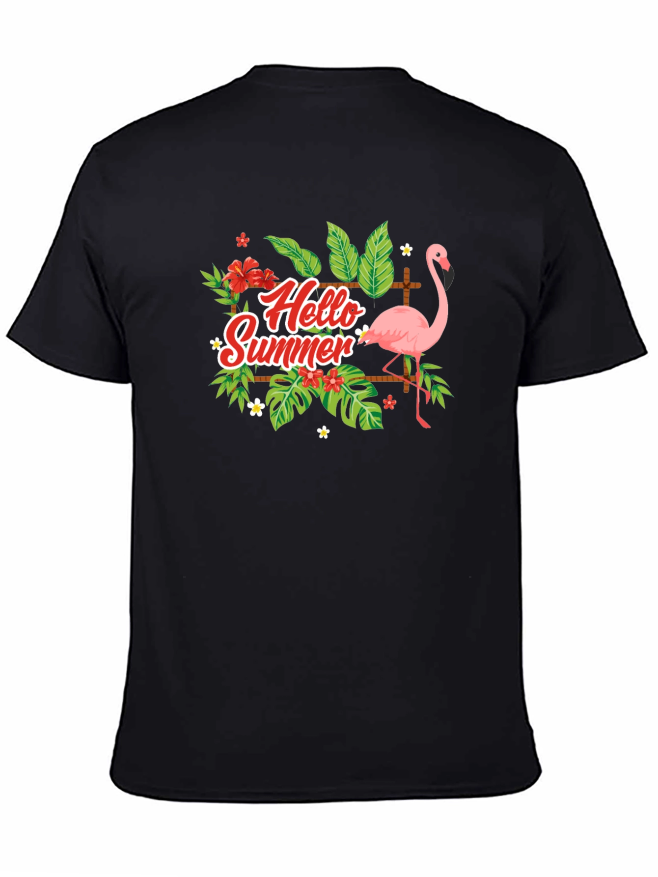 Hello Summer Flamingo Graphic T-Shirt