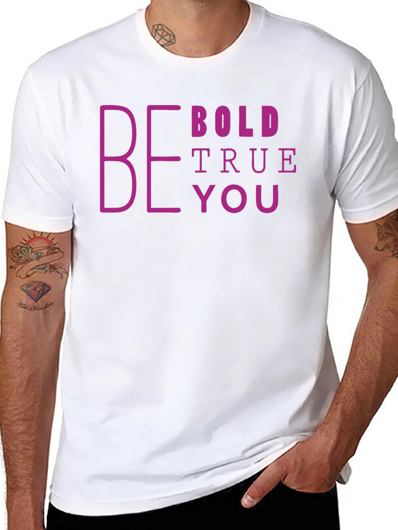 Be Bold True You Graphic Tee - Black