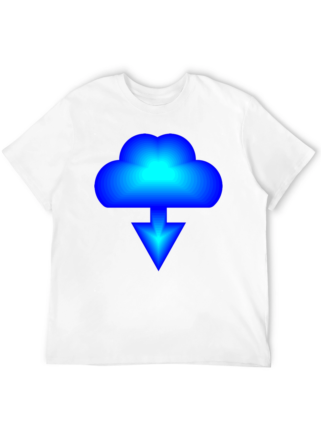 Cloud Download Graphic Black T-Shirt
