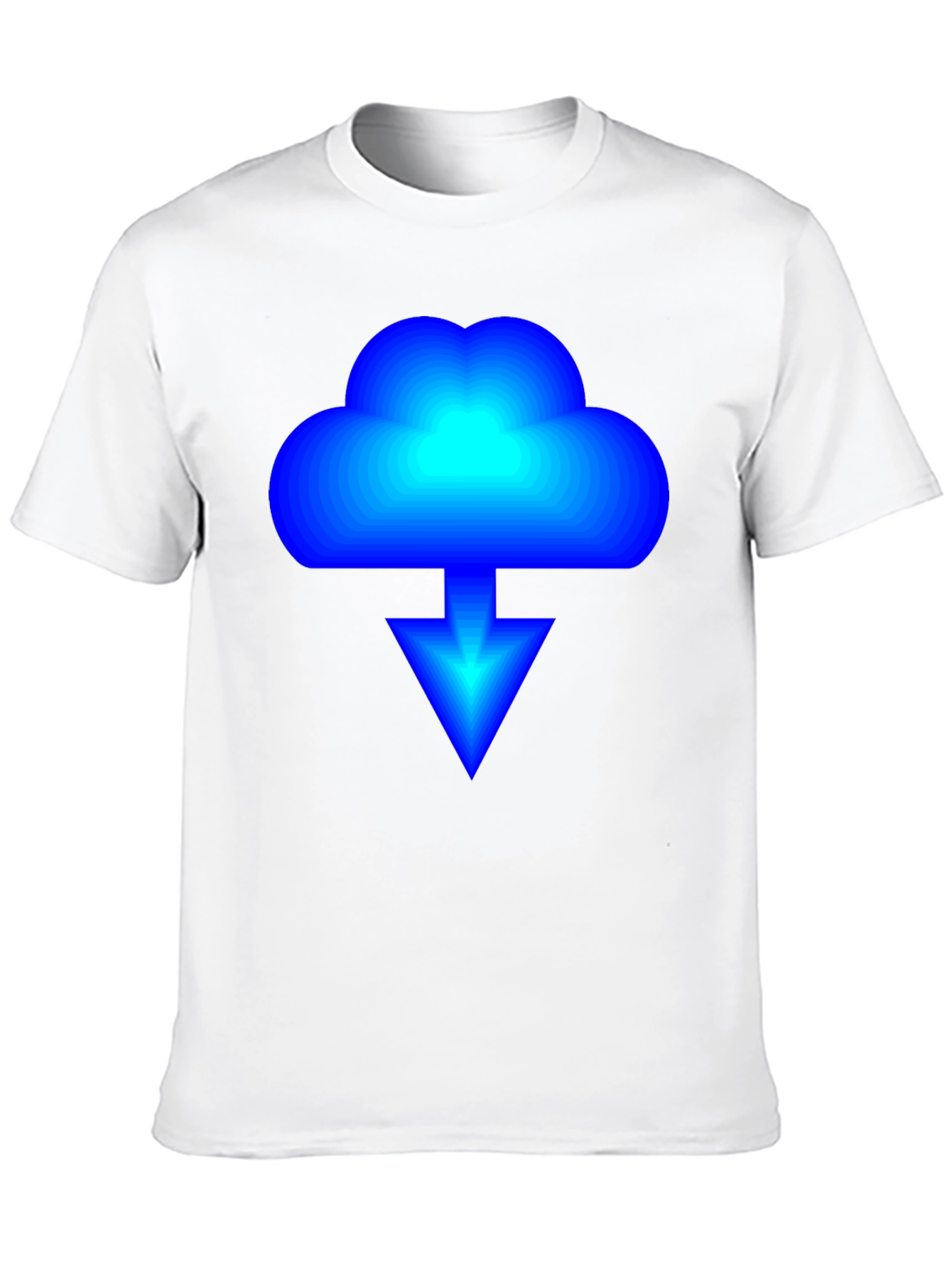 Cloud Download Graphic Black T-Shirt
