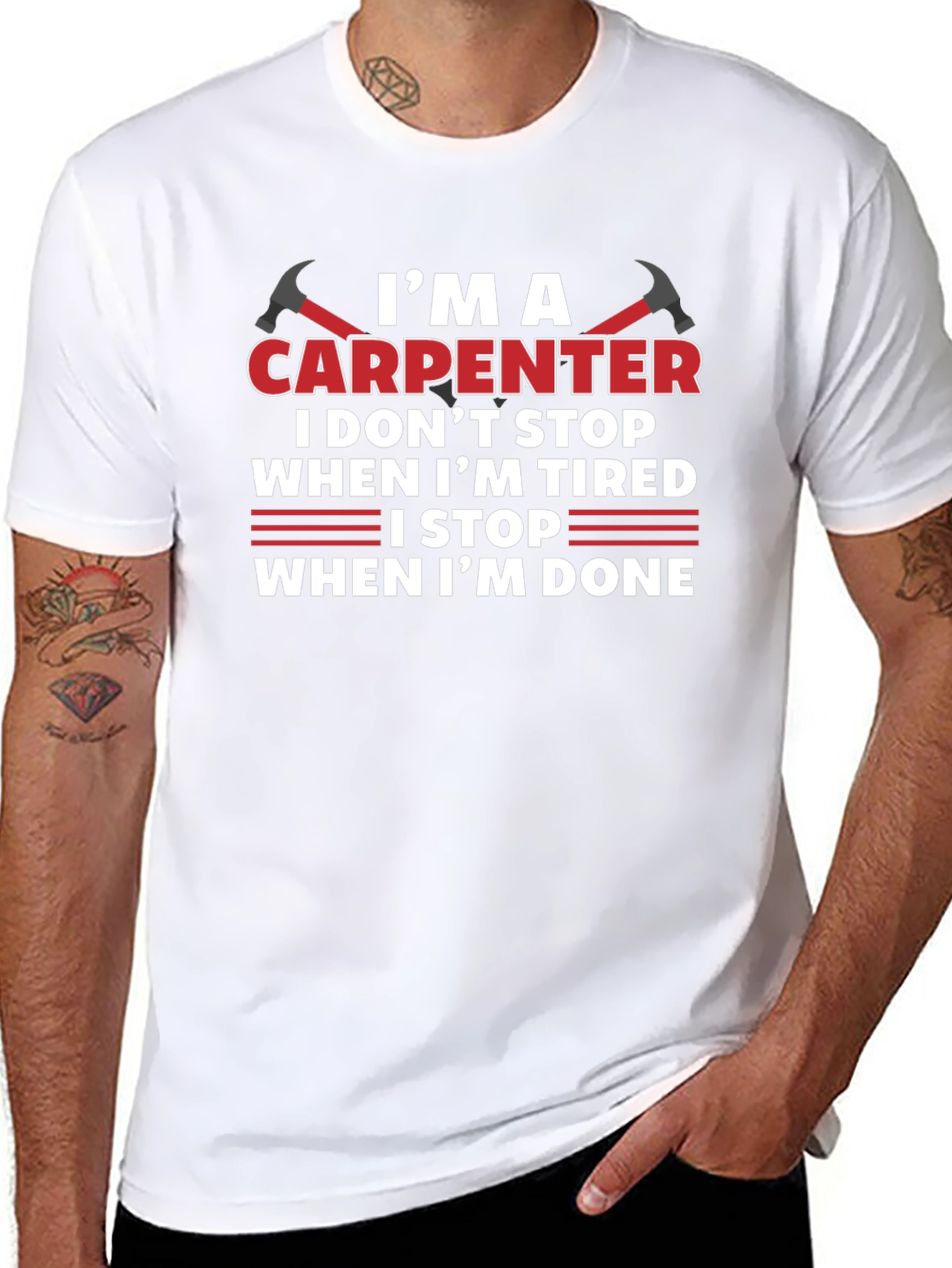 Carpenter Graphic Tee - Work Hard Play Harder