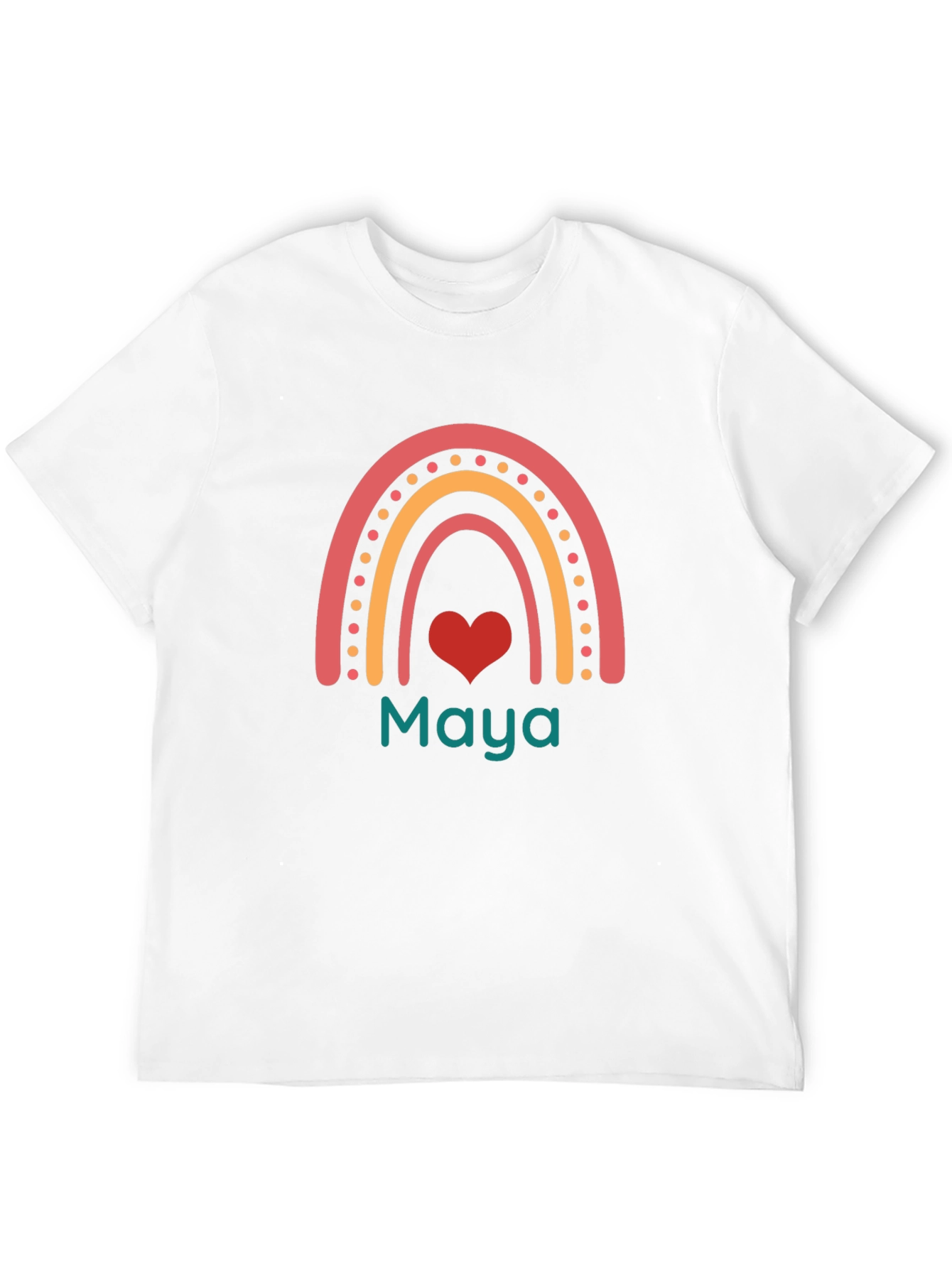 Personalized Rainbow Maya Heart T-Shirt