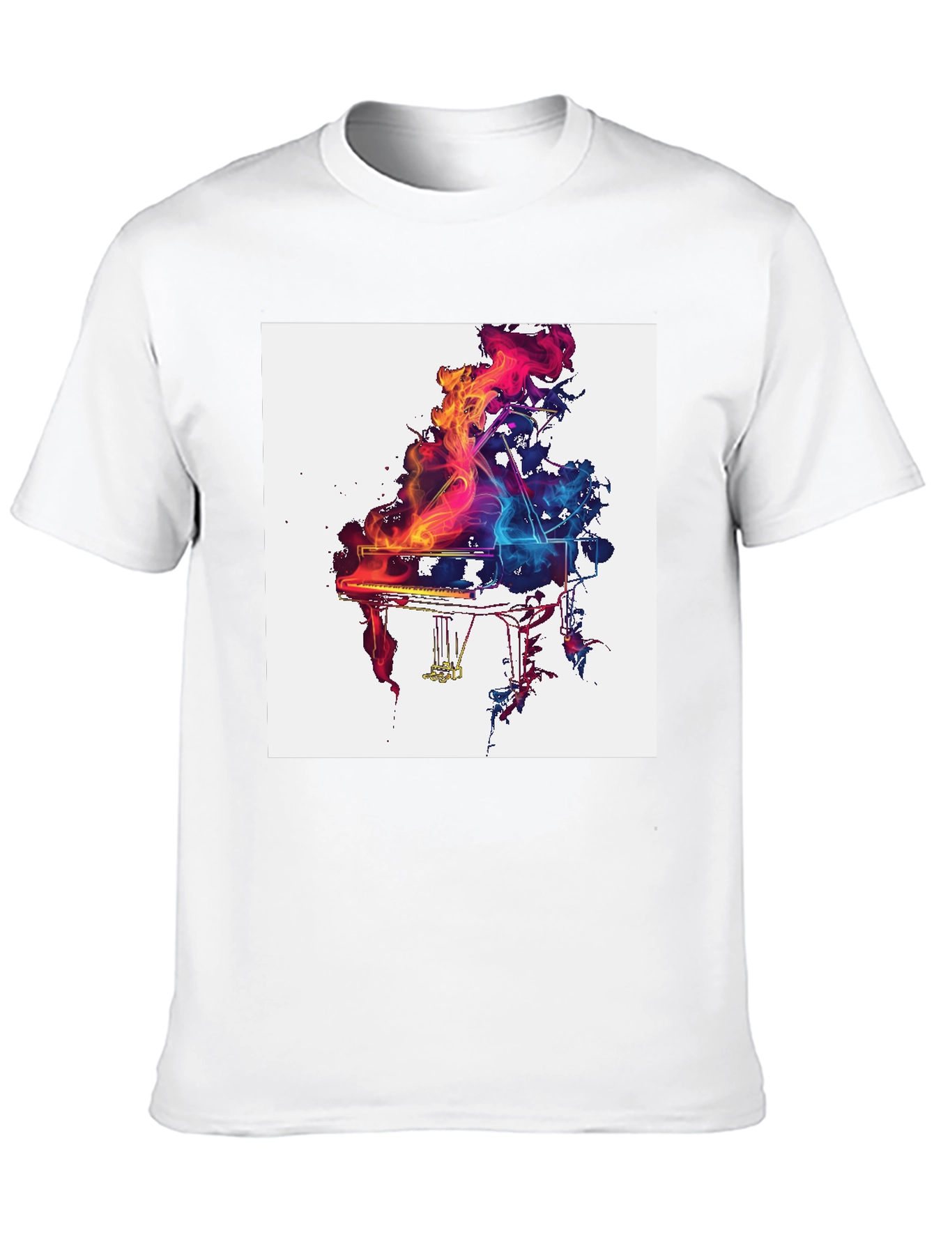 Abstract Piano Graphic T-Shirt