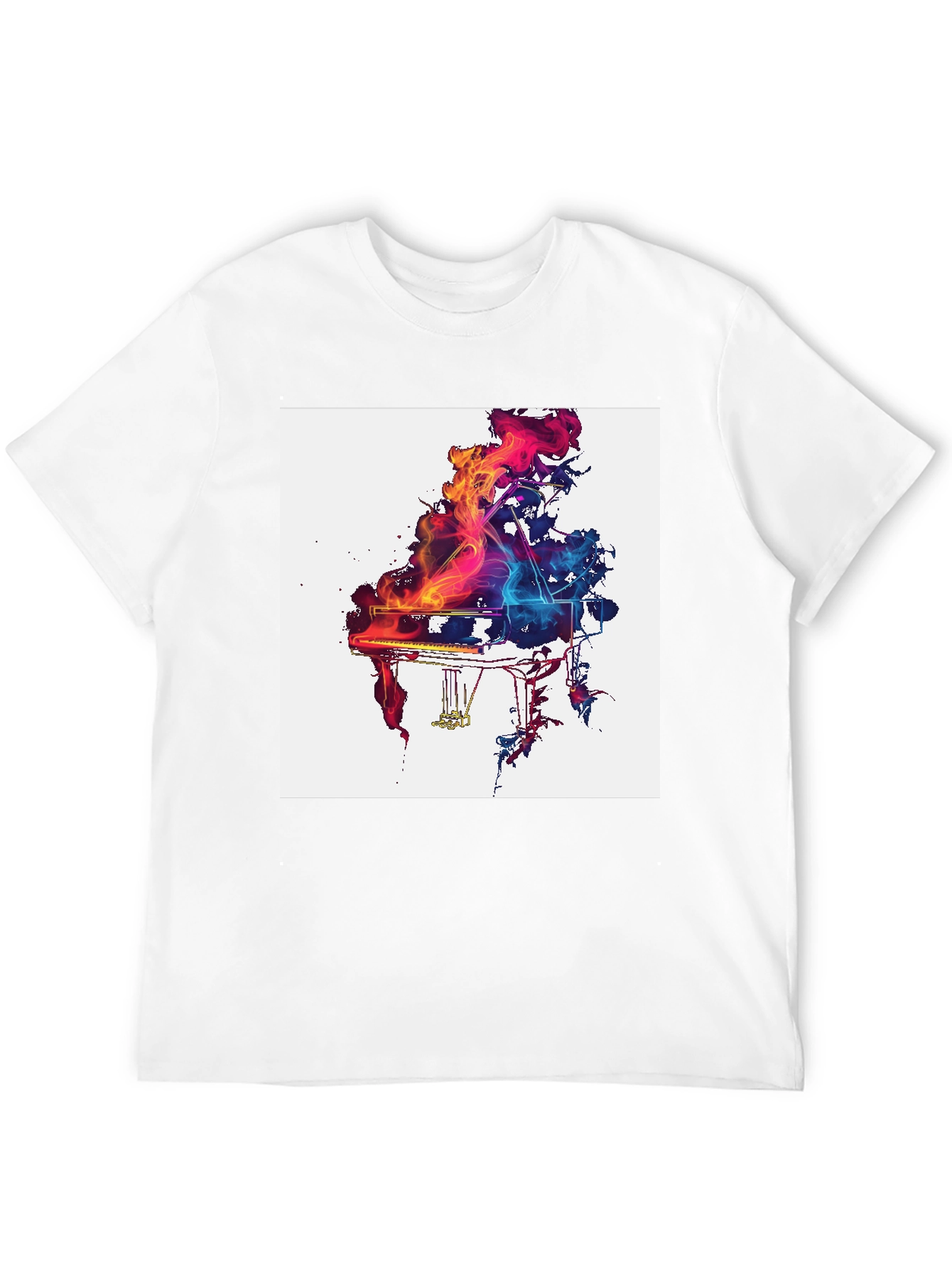 Abstract Piano Graphic T-Shirt