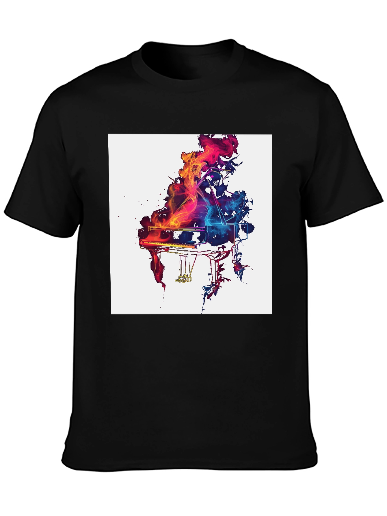 Abstract Piano Graphic T-Shirt