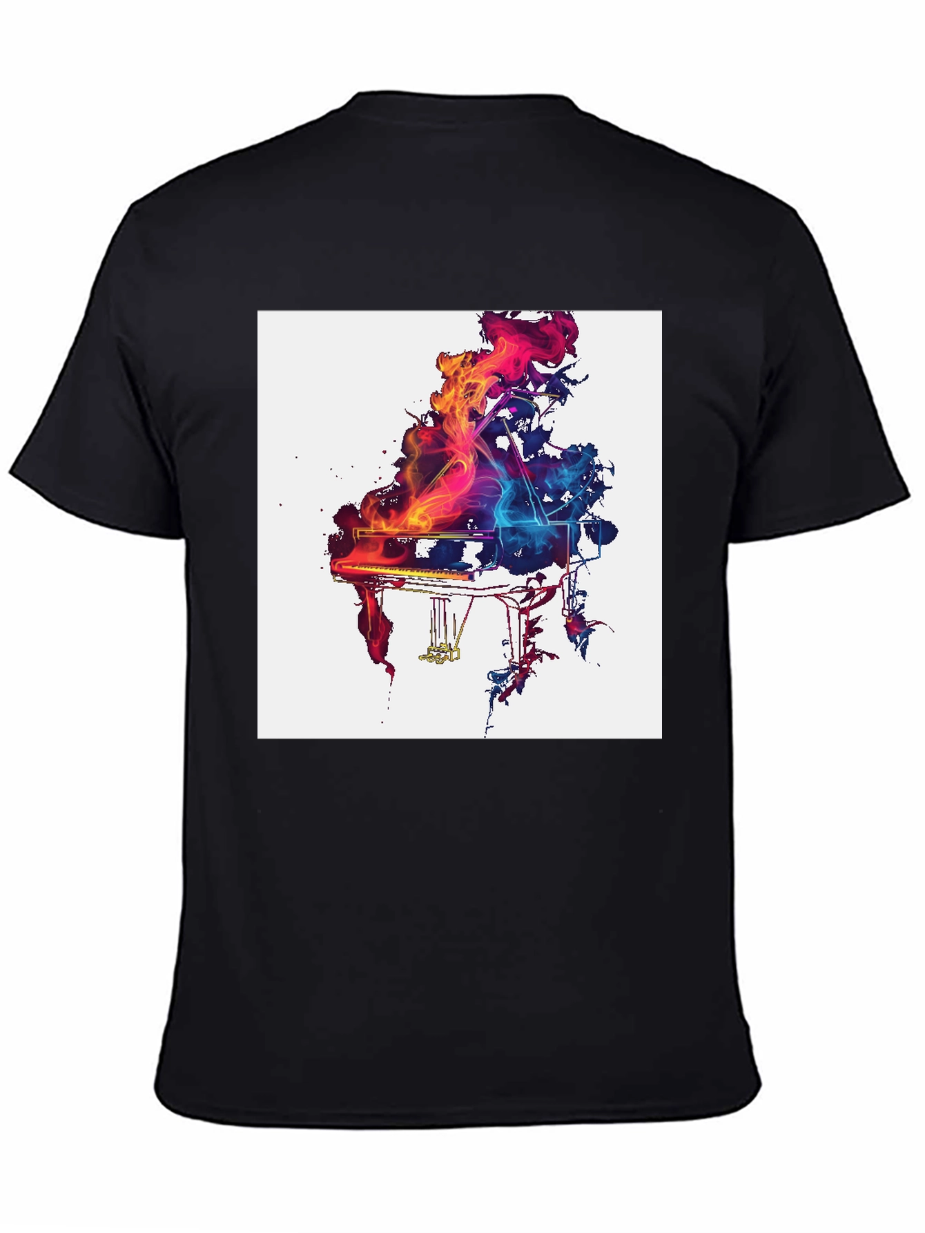 Abstract Piano Graphic T-Shirt