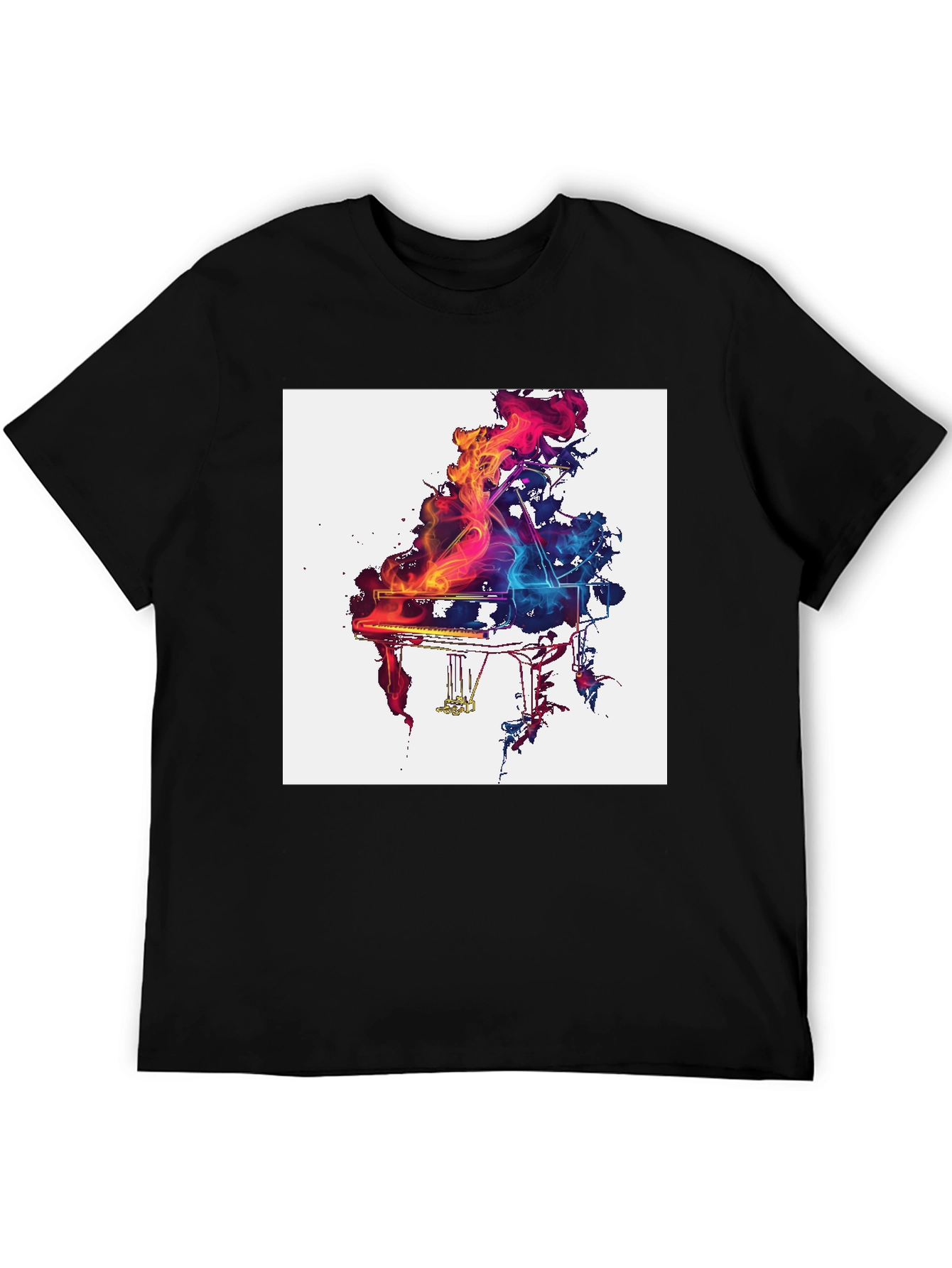 Abstract Piano Graphic T-Shirt