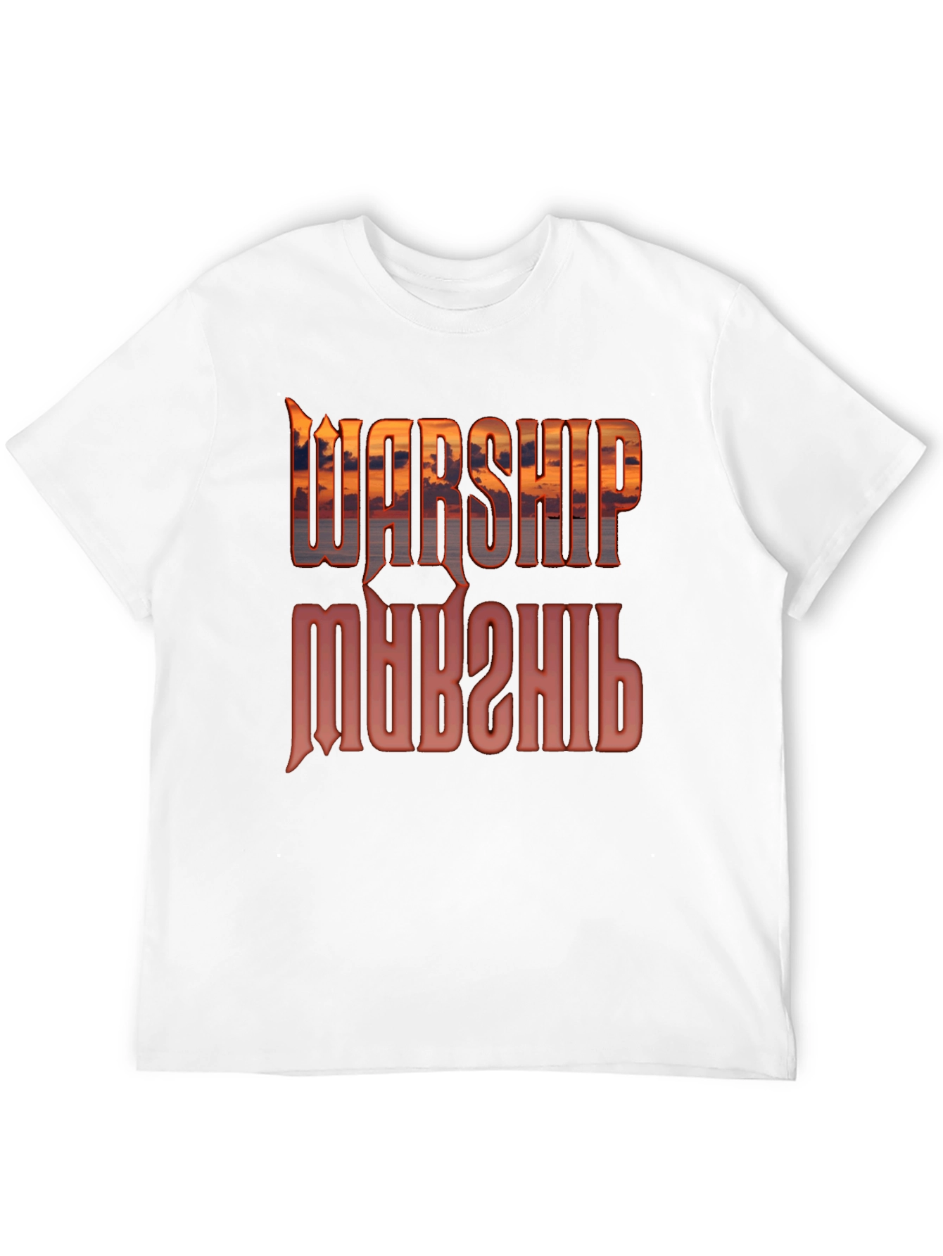 Warship Sunset Graphic T-Shirt