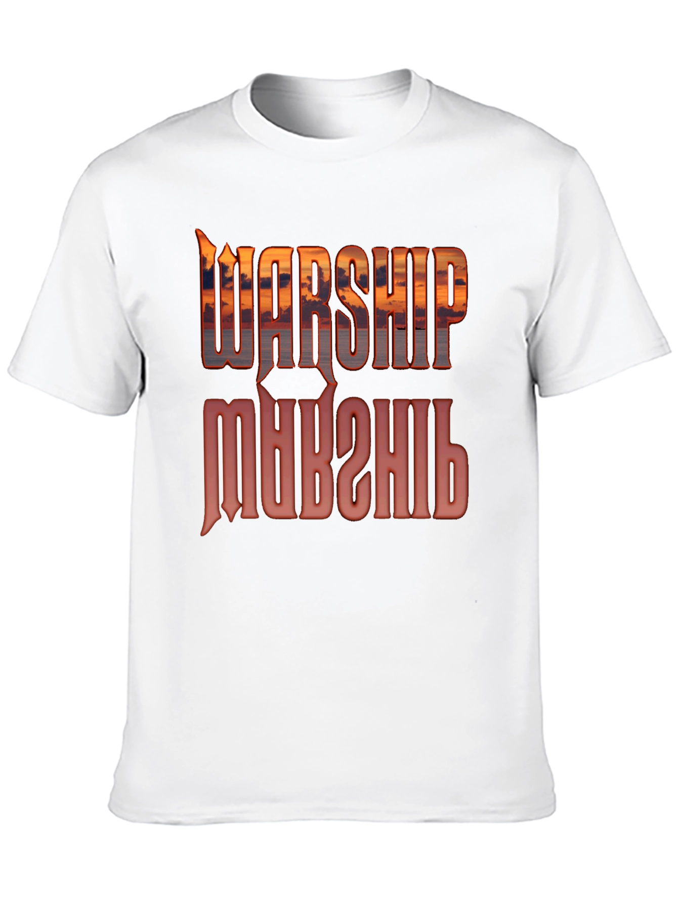 Warship Sunset Graphic T-Shirt