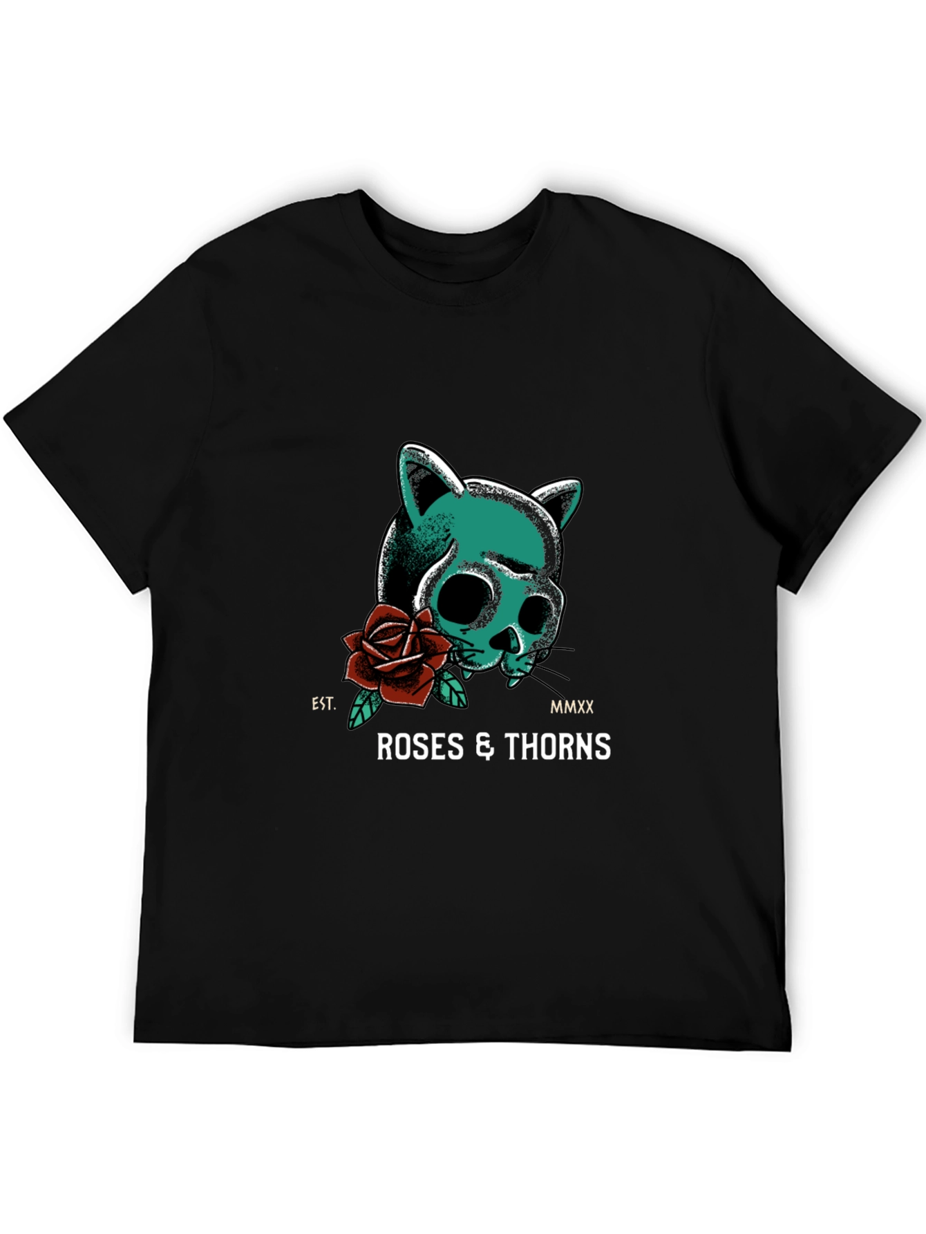 Roses & Thorns Black Graphic Tee