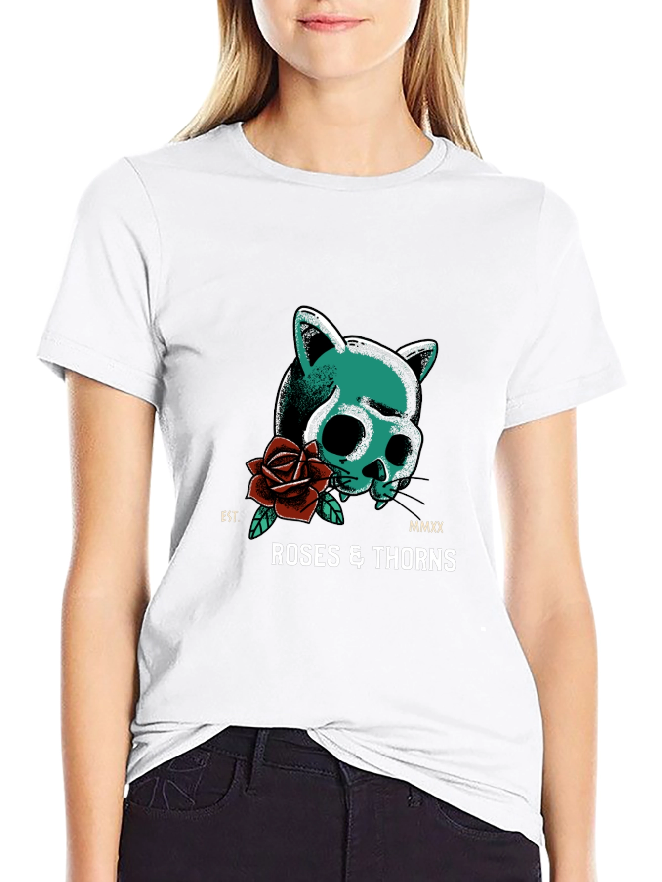Roses & Thorns Black Graphic Tee