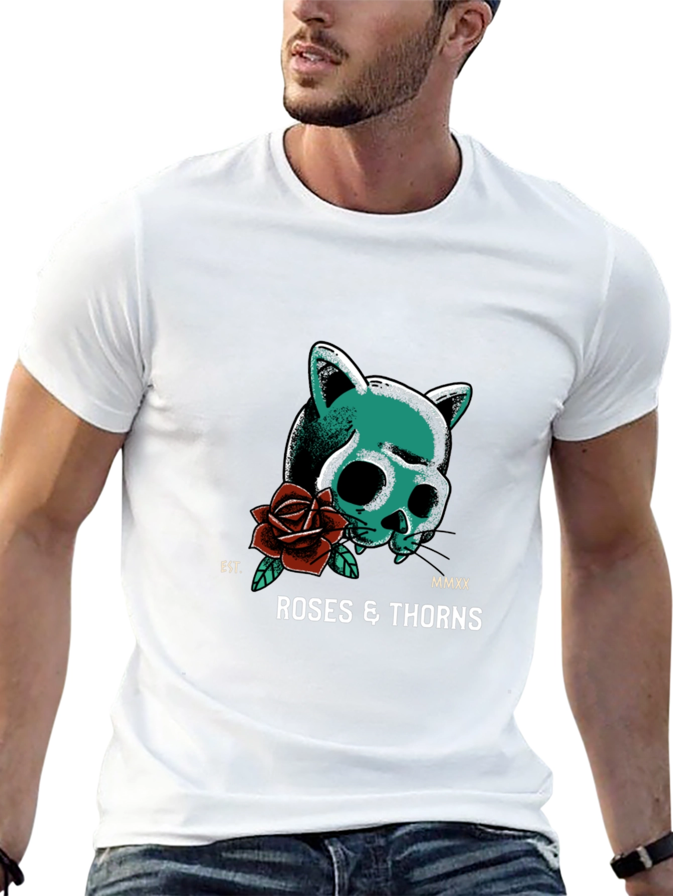 Roses & Thorns Black Graphic Tee