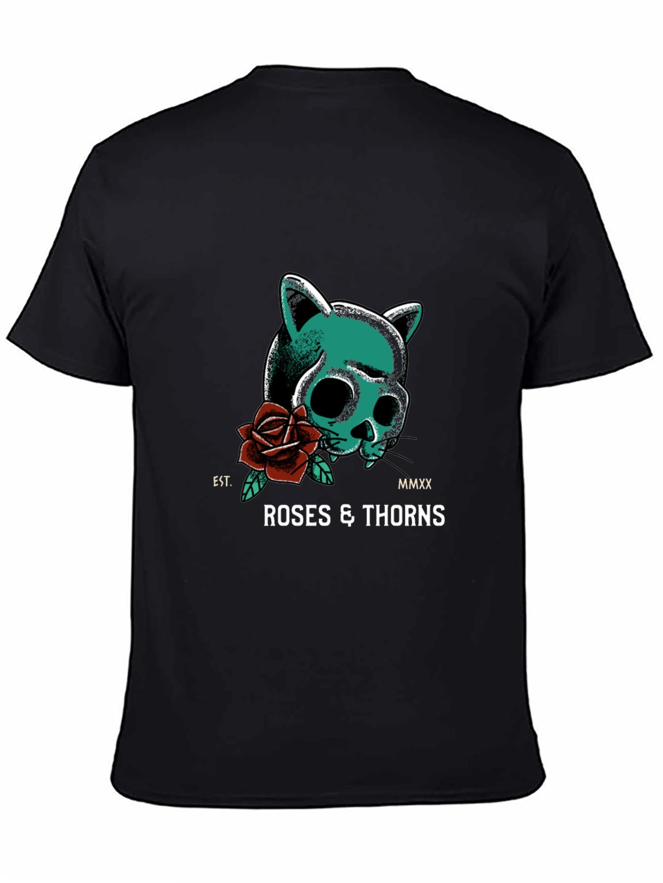 Roses & Thorns Black Graphic Tee