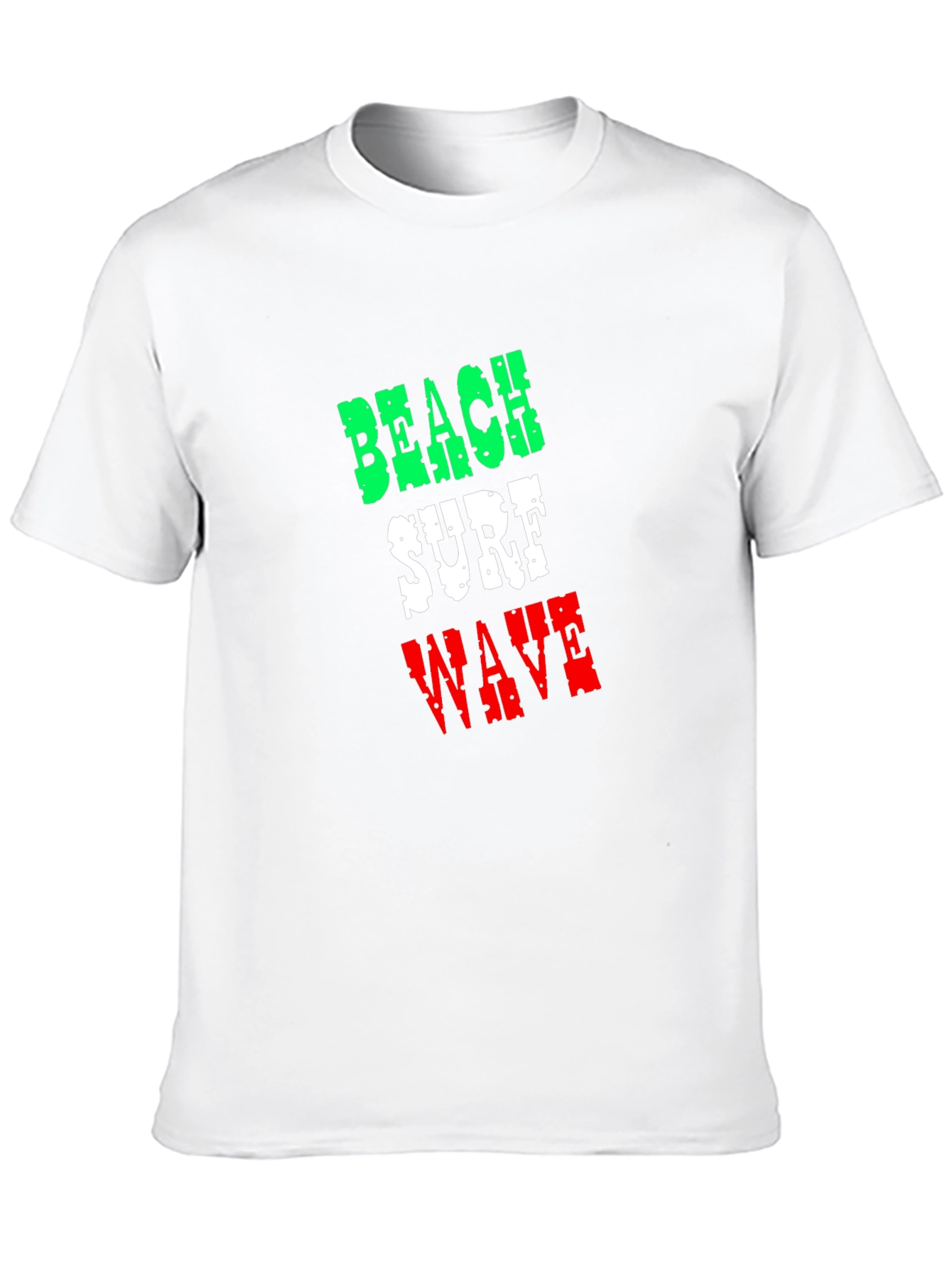 Beach Surf Wave T-Shirt - Black Cotton Tee