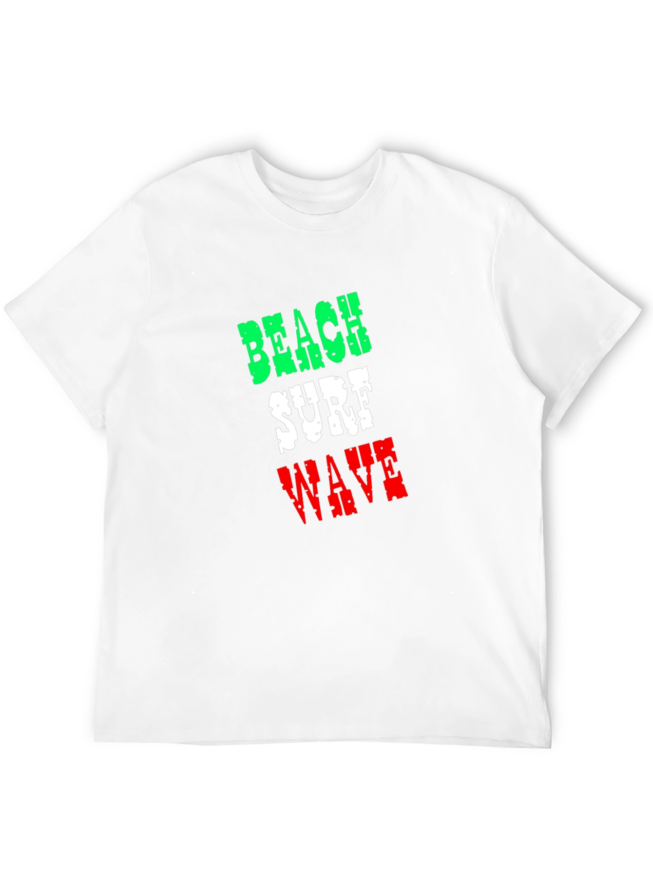 Beach Surf Wave T-Shirt - Black Cotton Tee