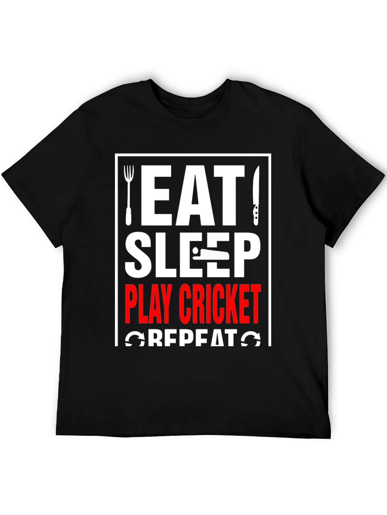 Eat Sleep Play Cricket Repeat T-Shirt