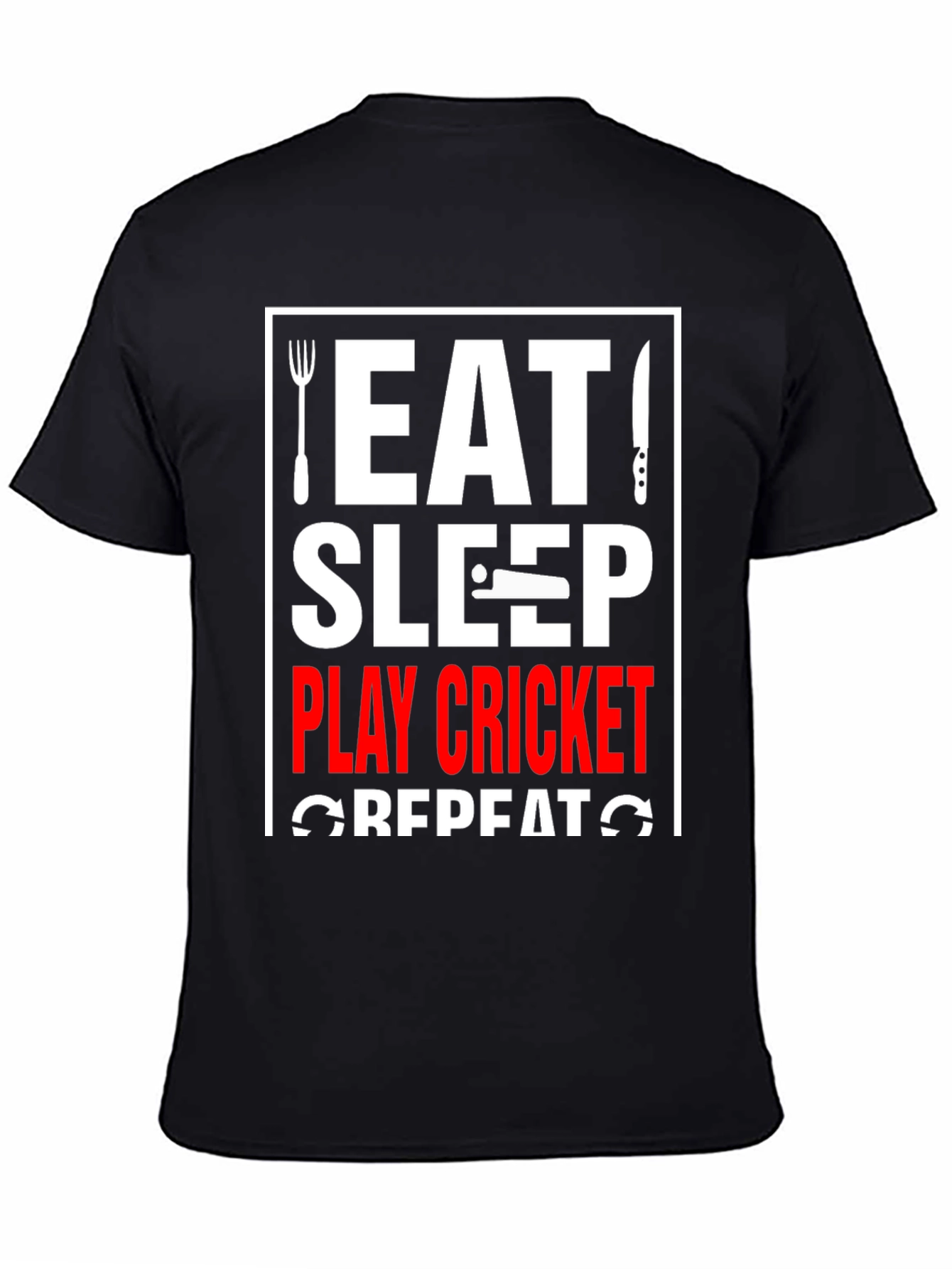 Eat Sleep Play Cricket Repeat T-Shirt
