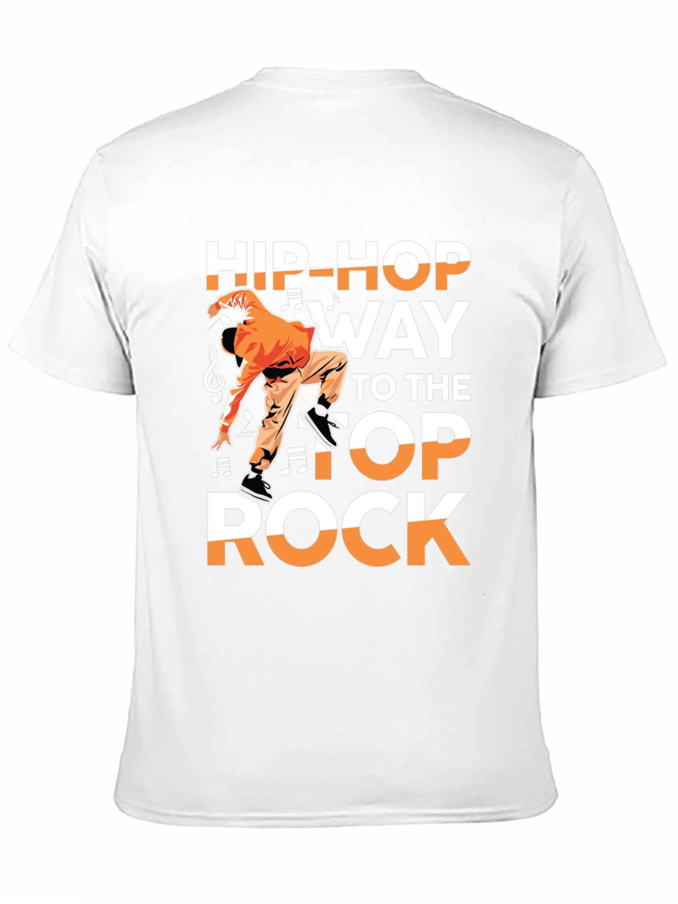 Hip-Hop Way to the Top Rock Black T-Shirt